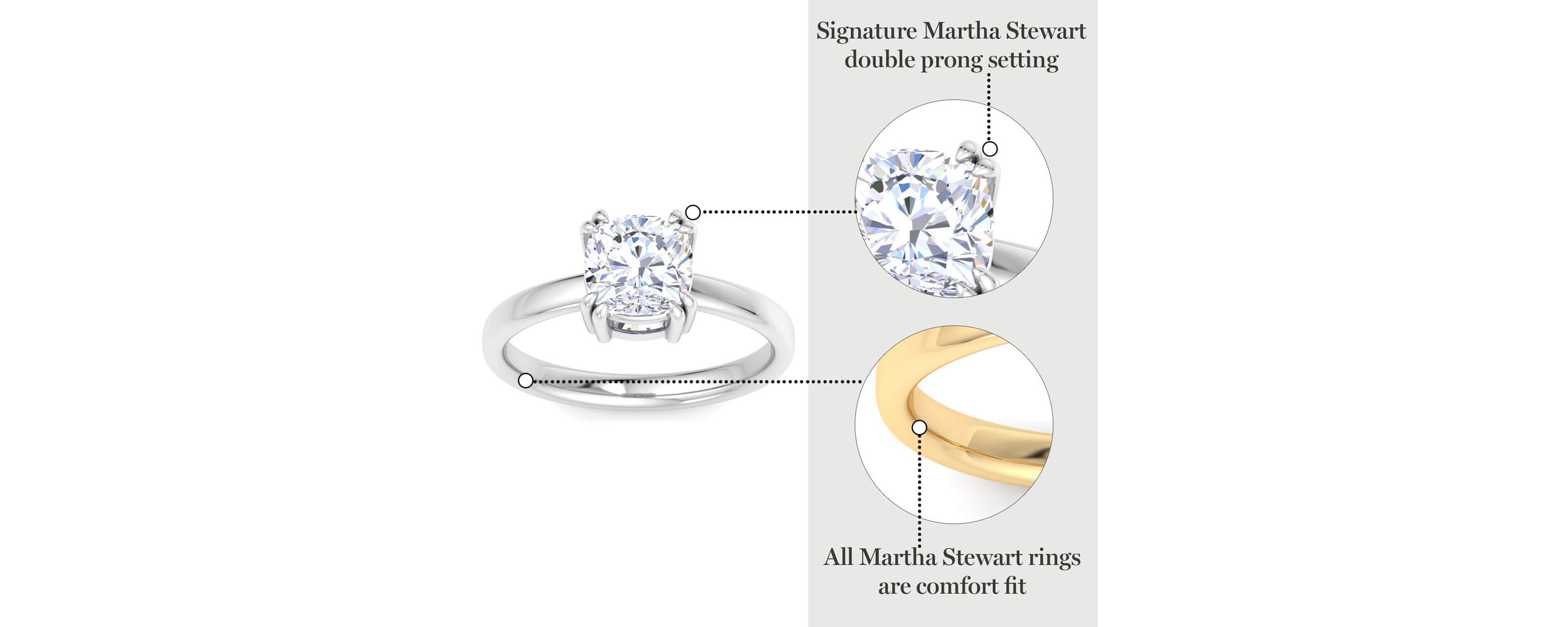 Lab Created 3 Carat Cushion Cut Lab Grown Diamond Solitaire Engagement Ring Available in 14K White and Yellow Gold