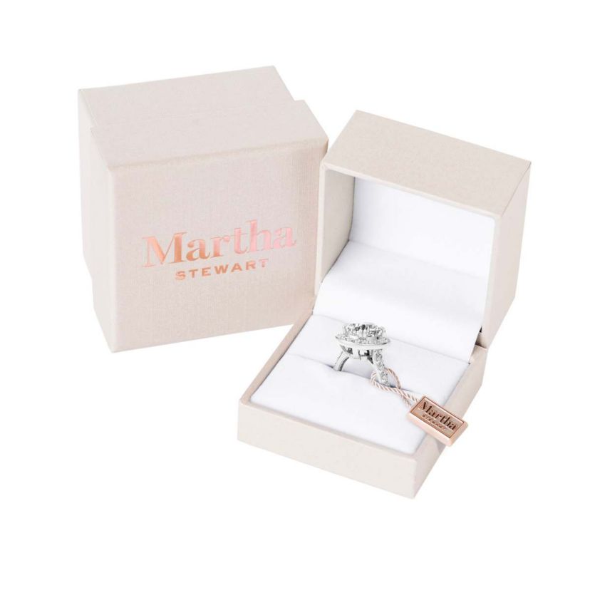 Lab Created 4 Carat Cushion Cut Lab Grown Diamond Halo Engagement Ring Available in 14K White and Yellow Gold