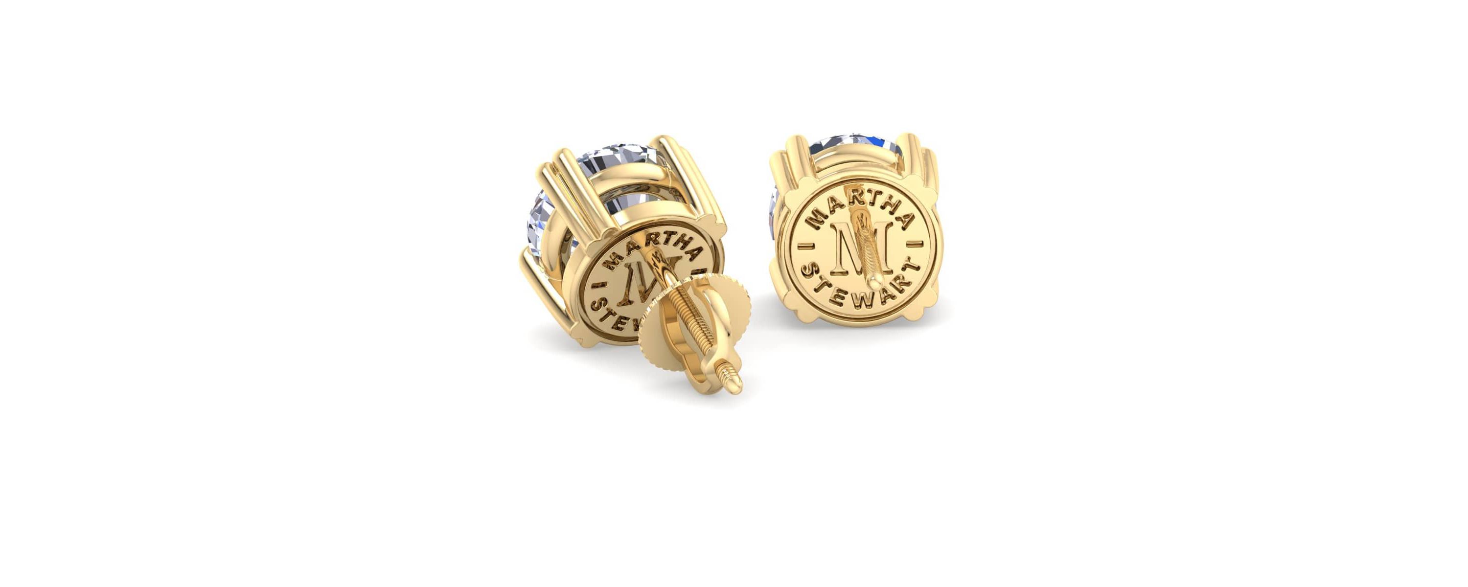 Lab Created 4 Carat Lab Grown Diamond Stud Earrings Available In 14 Karat White Or Yellow Gold