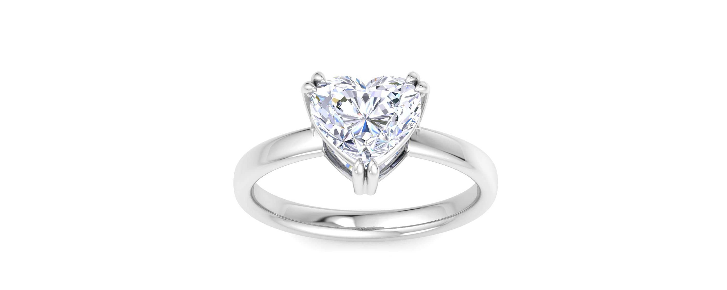 Lab Created 2 Carat Cushion Cut Lab Grown Diamond Solitaire Engagement Ring Available in 14K White and Yellow Gold