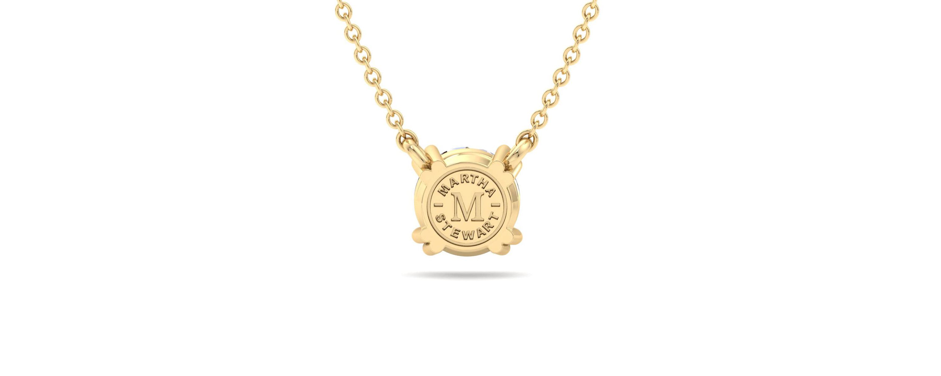 Lab Created 2 Carat Round Shape Lab Grown Diamond Solitaire Necklace Available In 14K White and Yellow Gold