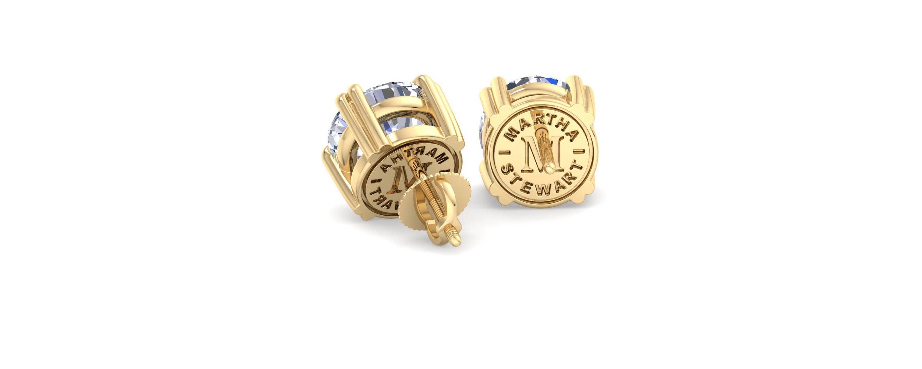 Lab Created 5 Carat Lab Grown Diamond Stud Earrings Available In 14 Karat White Or Yellow Gold