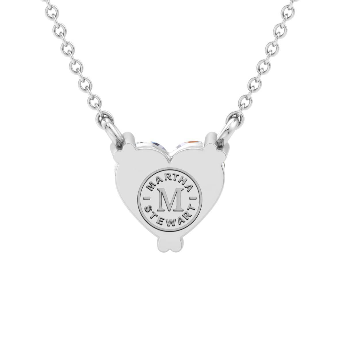Lab Created 3 Carat Heart Shape Lab Grown Diamond Solitaire Necklace Available In 14K White and Yellow Gold