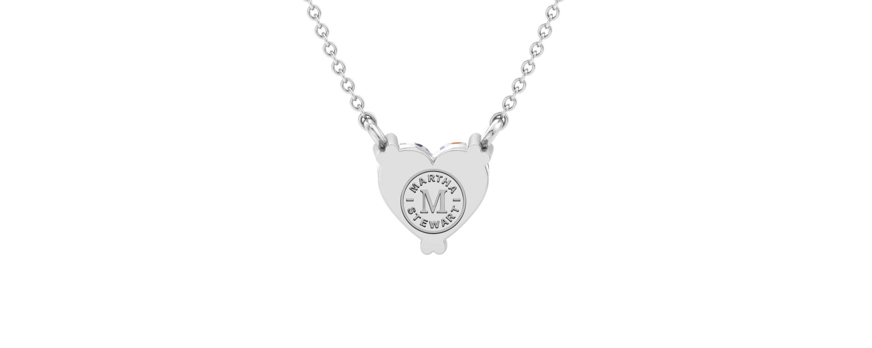 Lab Created 3 Carat Heart Shape Lab Grown Diamond Solitaire Necklace Available In 14K White and Yellow Gold