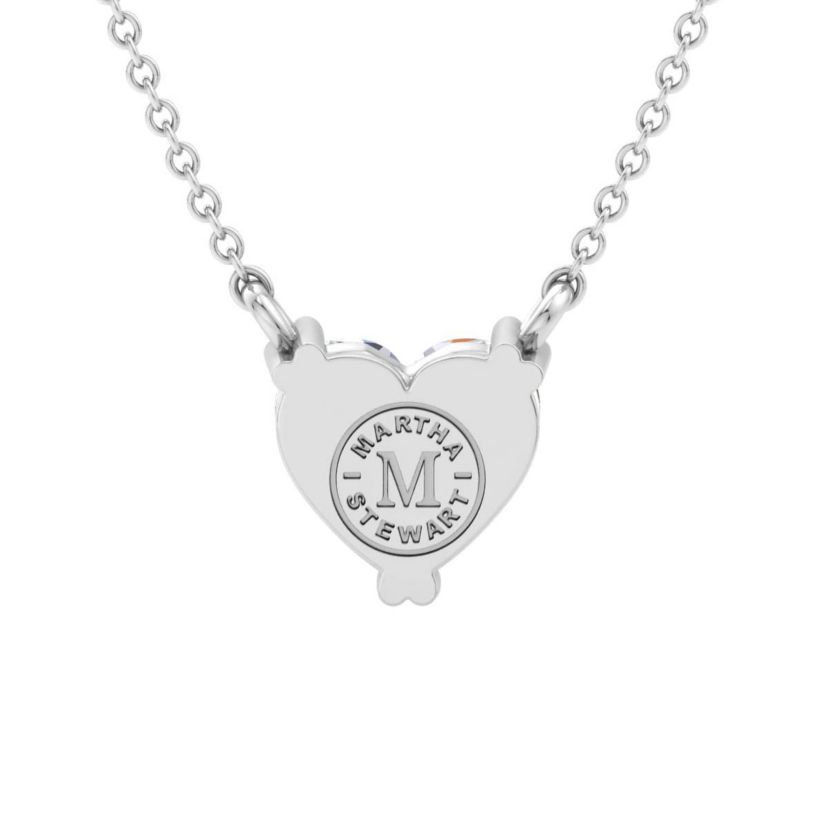 Lab Created 3 Carat Heart Shape Lab Grown Diamond Solitaire Necklace Available In 14K White and Yellow Gold