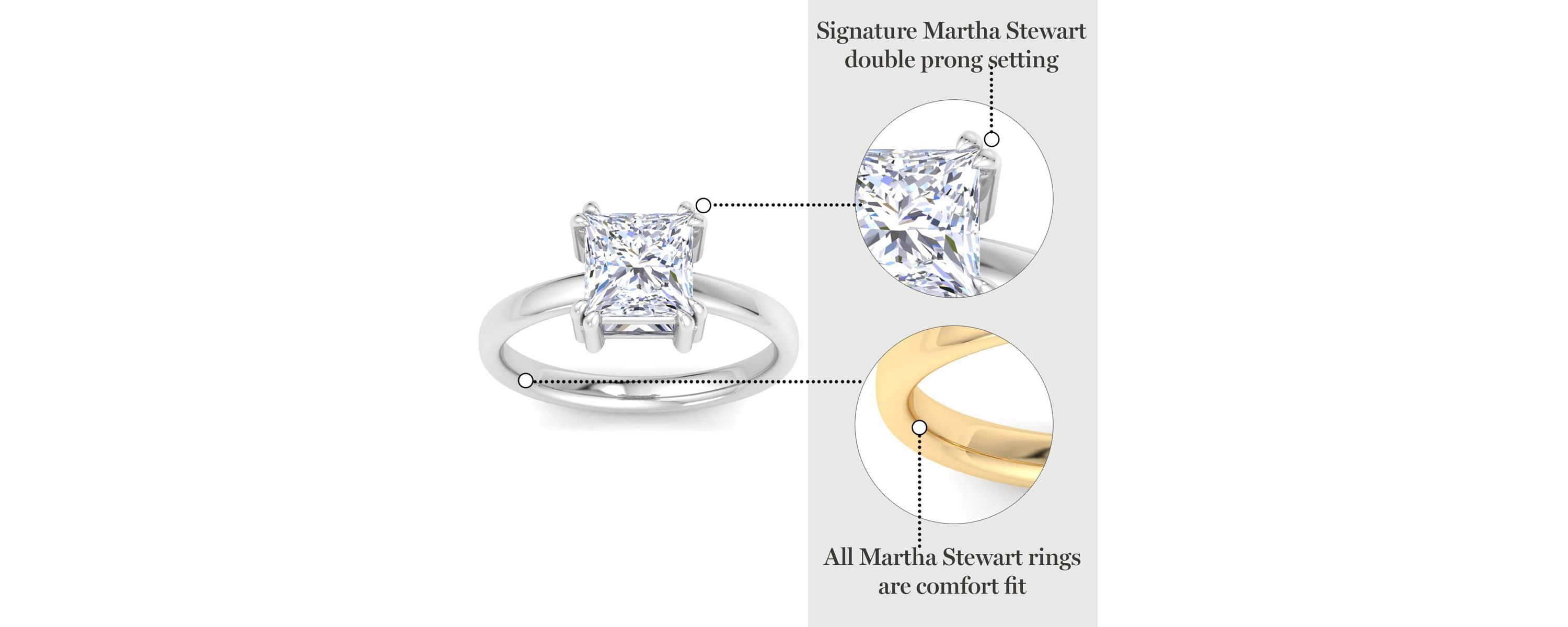 Lab Created 2 Carat Princess Cut Lab Grown Diamond Solitaire Engagement Ring Available in 14K White and Yellow Gold