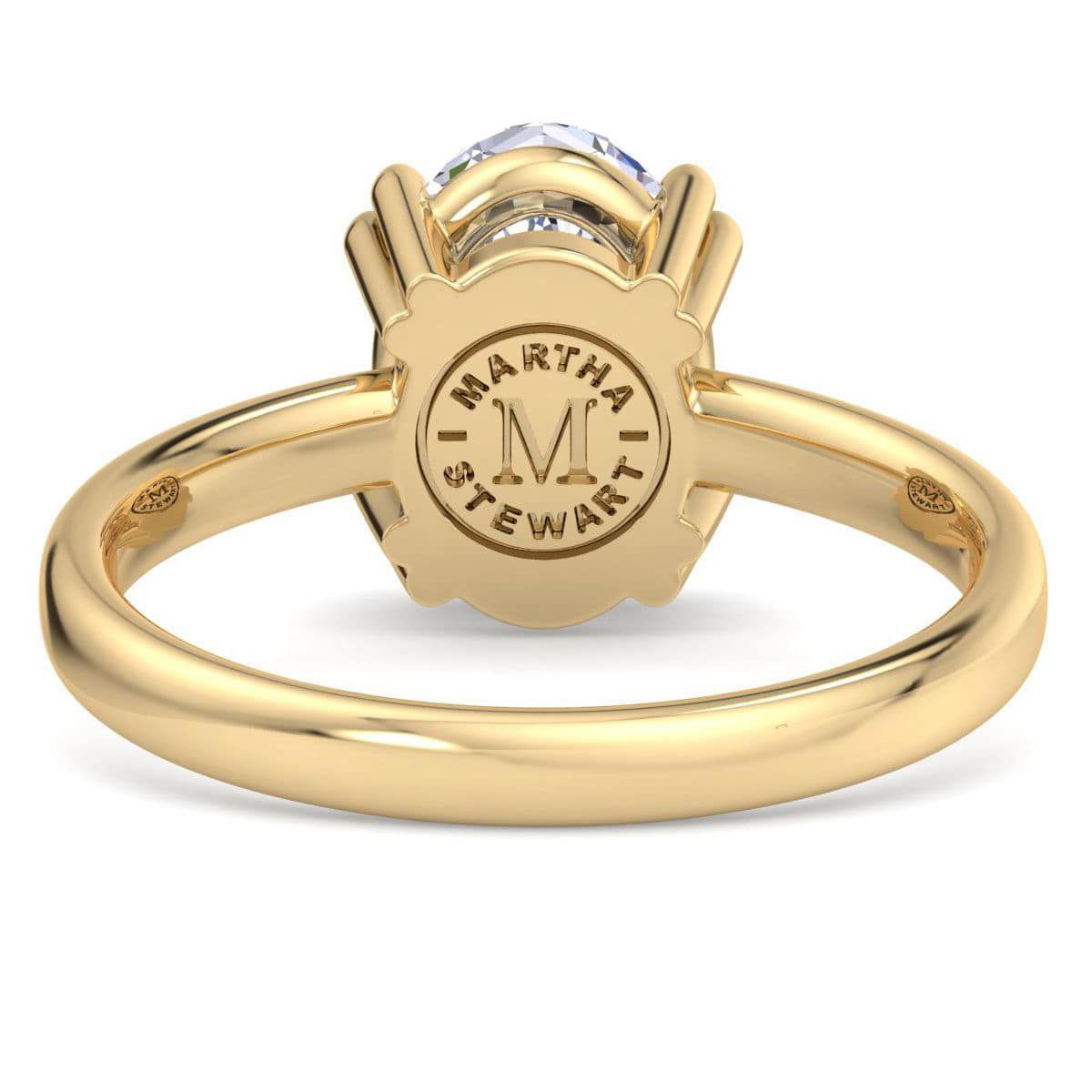 Lab Created 2 Carat Oval Shape Lab Grown Diamond Solitaire Engagement Ring Available in 14K White and Yellow Gold