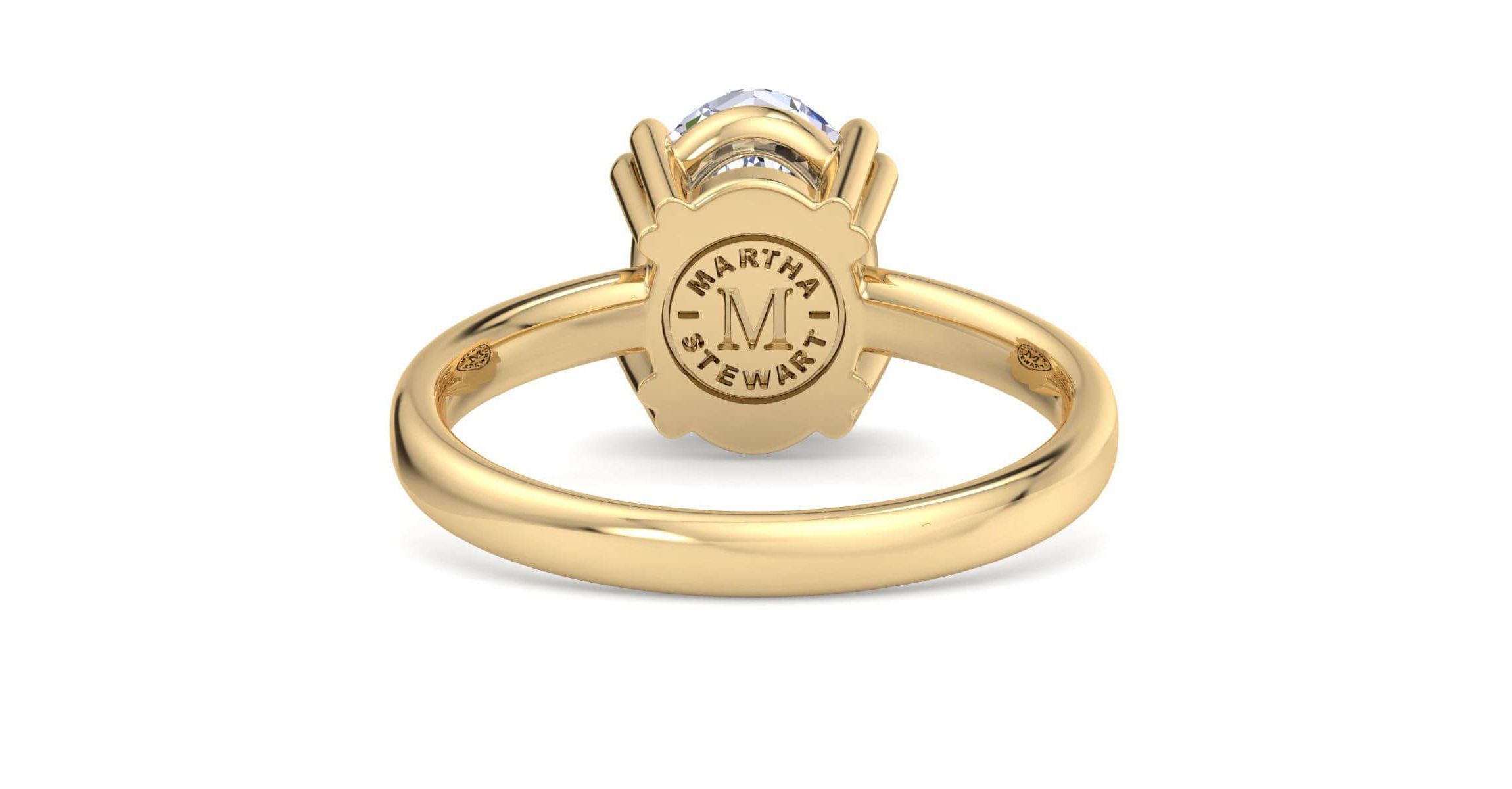 Lab Created 2 Carat Oval Shape Lab Grown Diamond Solitaire Engagement Ring Available in 14K White and Yellow Gold