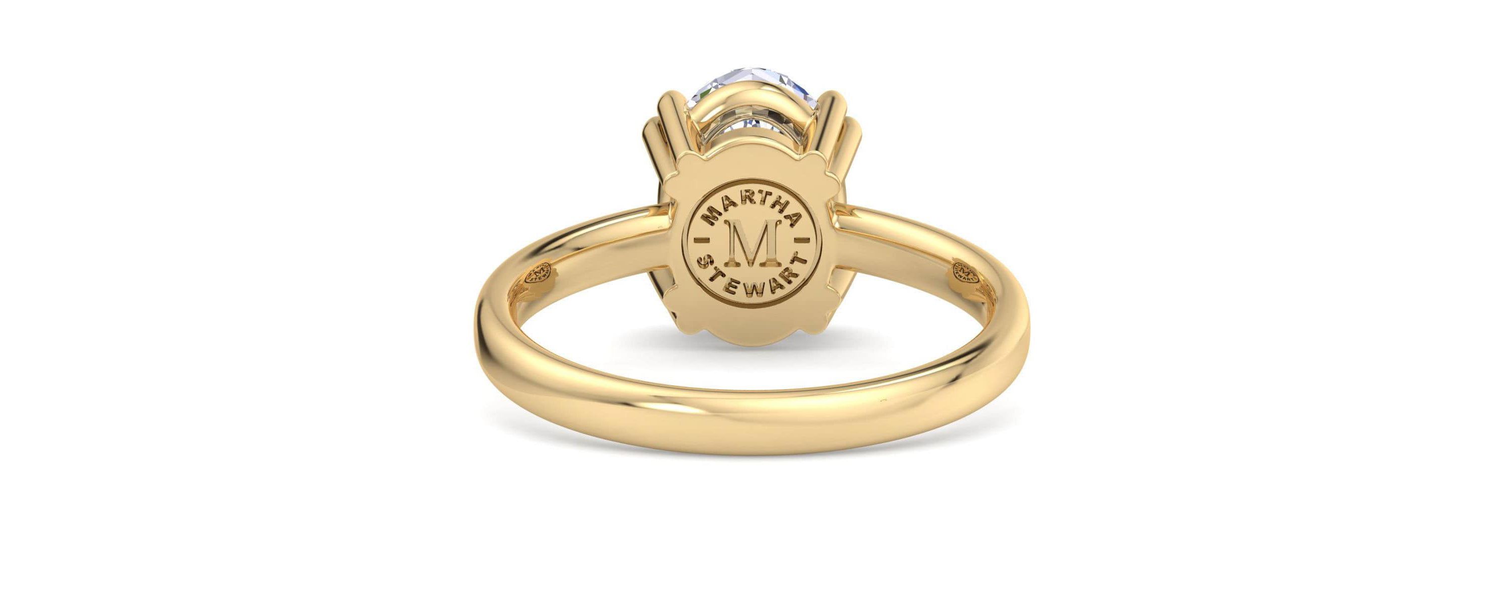 Lab Created 2 Carat Oval Shape Lab Grown Diamond Solitaire Engagement Ring Available in 14K White and Yellow Gold