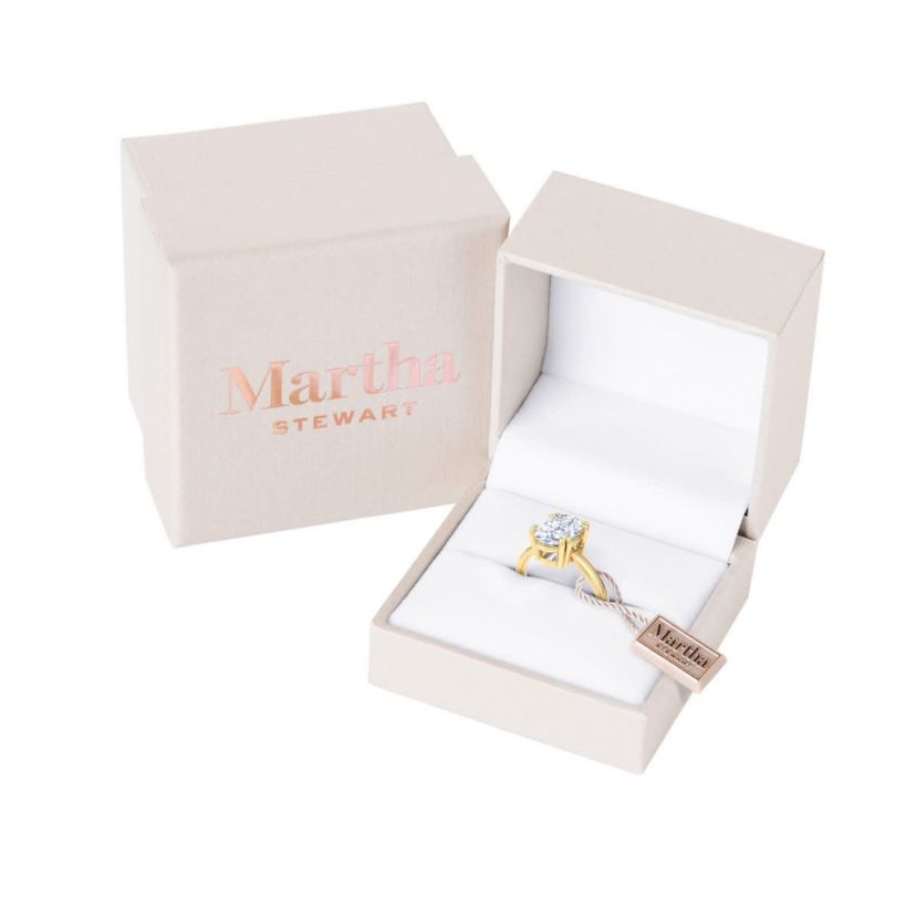 Lab Created 2 Carat Oval Shape Lab Grown Diamond Solitaire Engagement Ring Available in 14K White and Yellow Gold