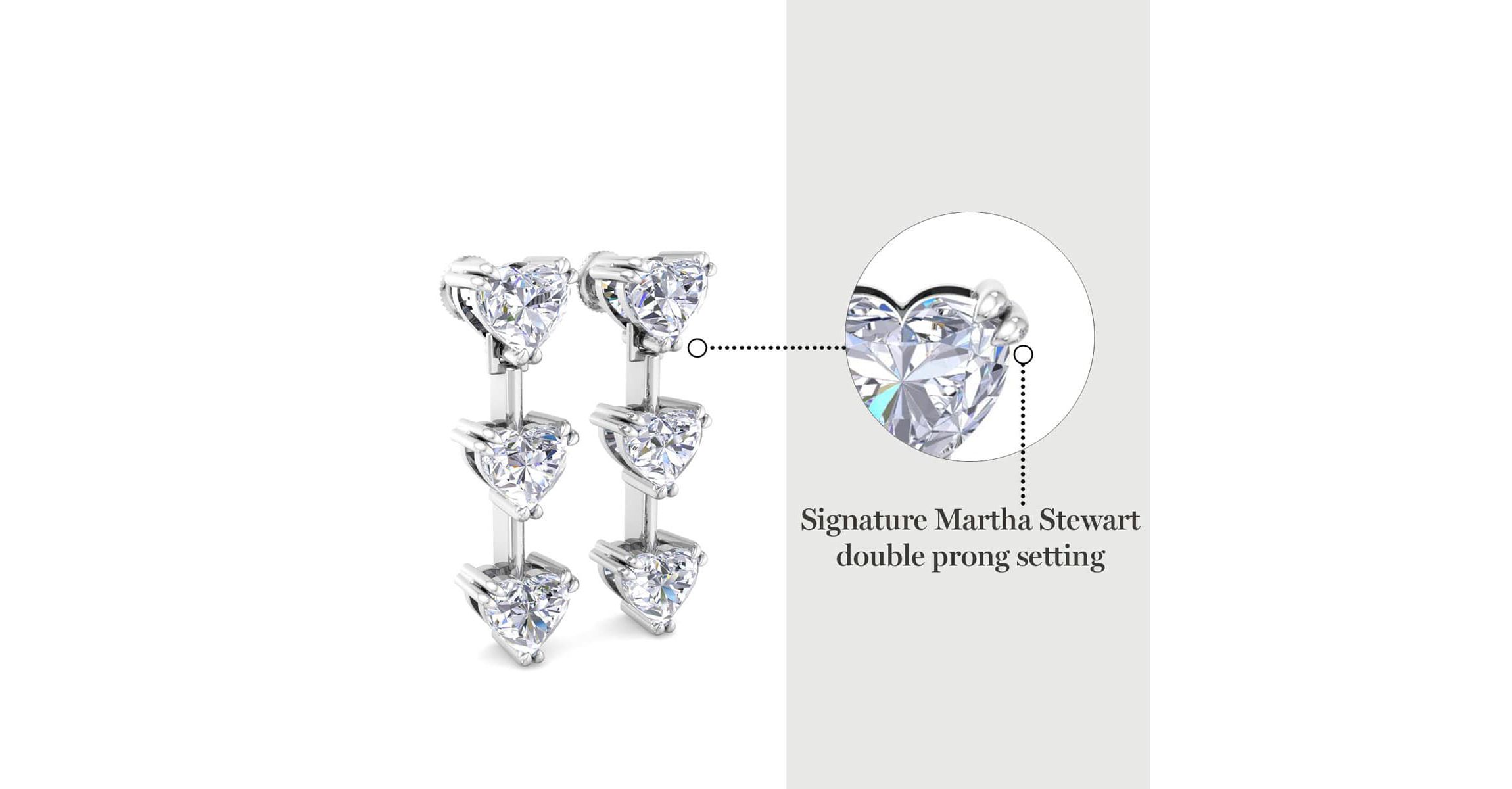 Lab Created 5 Carat Heart Shape Lab Grown Diamond Drop Earrings Available In 14 Karat White Or Yellow Gold