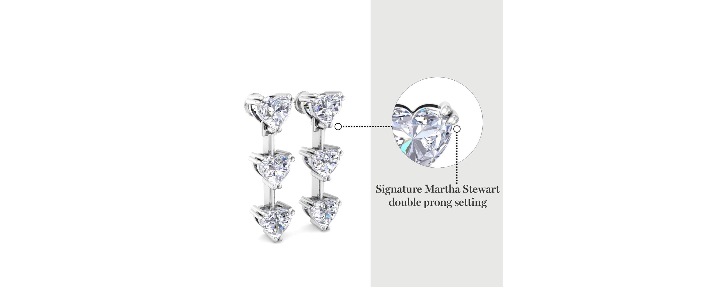 Lab Created 5 Carat Heart Shape Lab Grown Diamond Drop Earrings Available In 14 Karat White Or Yellow Gold