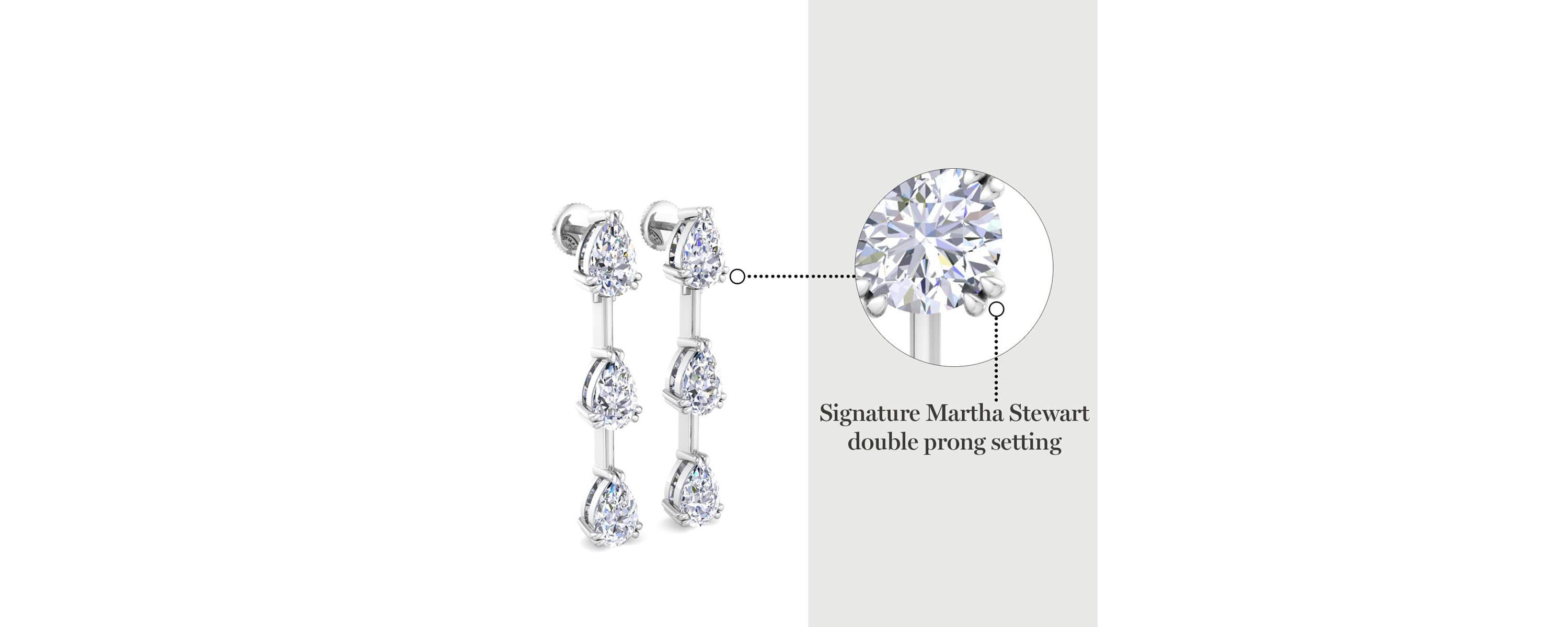 Lab Created 5 Carat Pear Shape Lab Grown Diamond Drop Earrings Available In 14 Karat White Or Yellow Gold