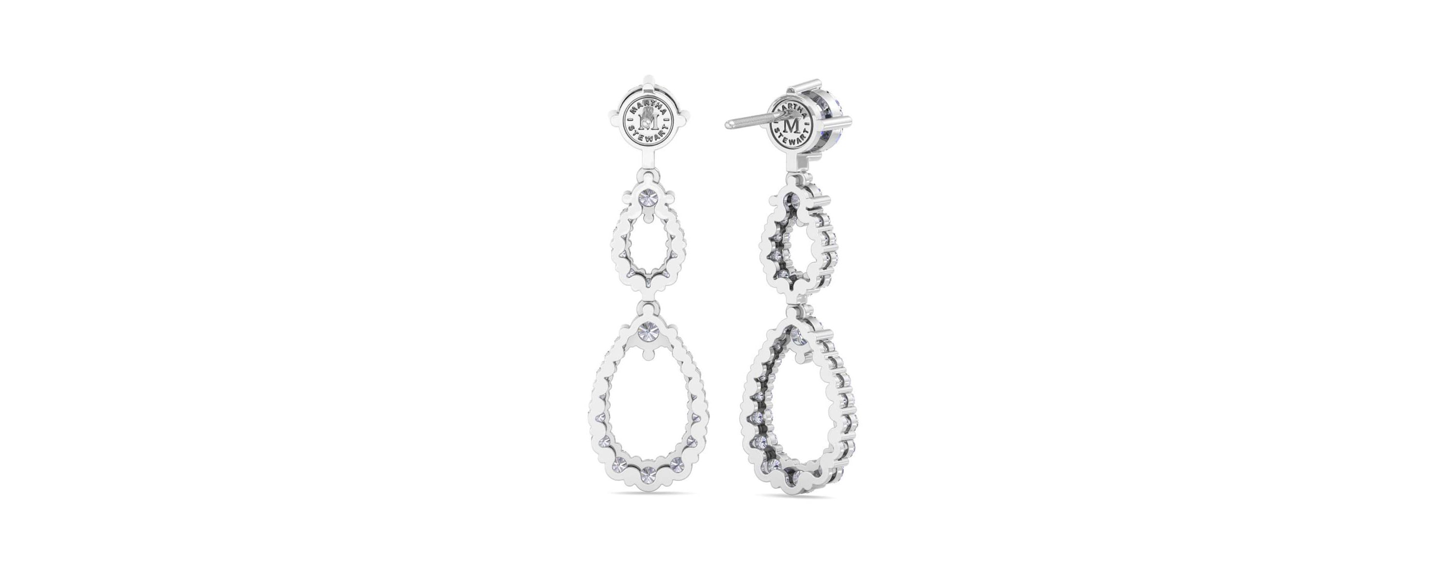 Lab Created 4 Carat Lab Grown Diamond Drop Earrings Available In 14 Karat White Or Yellow Gold