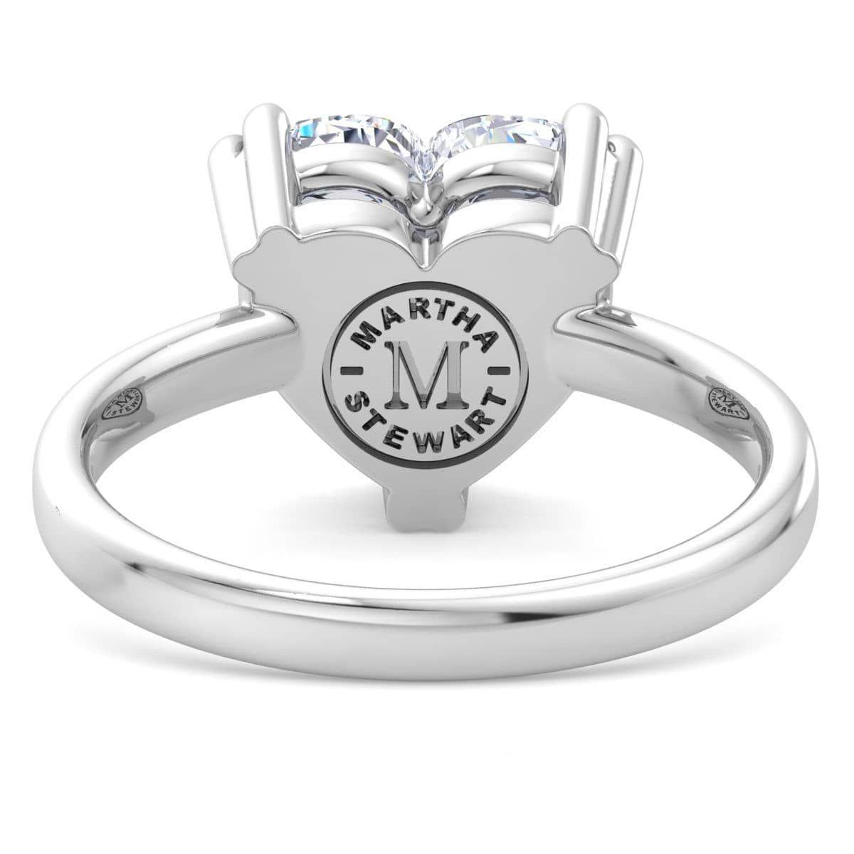 Lab Created 3 Carat Heart Shape Lab Grown Diamond Solitaire Engagement Ring Available in 14K White and Yellow Gold