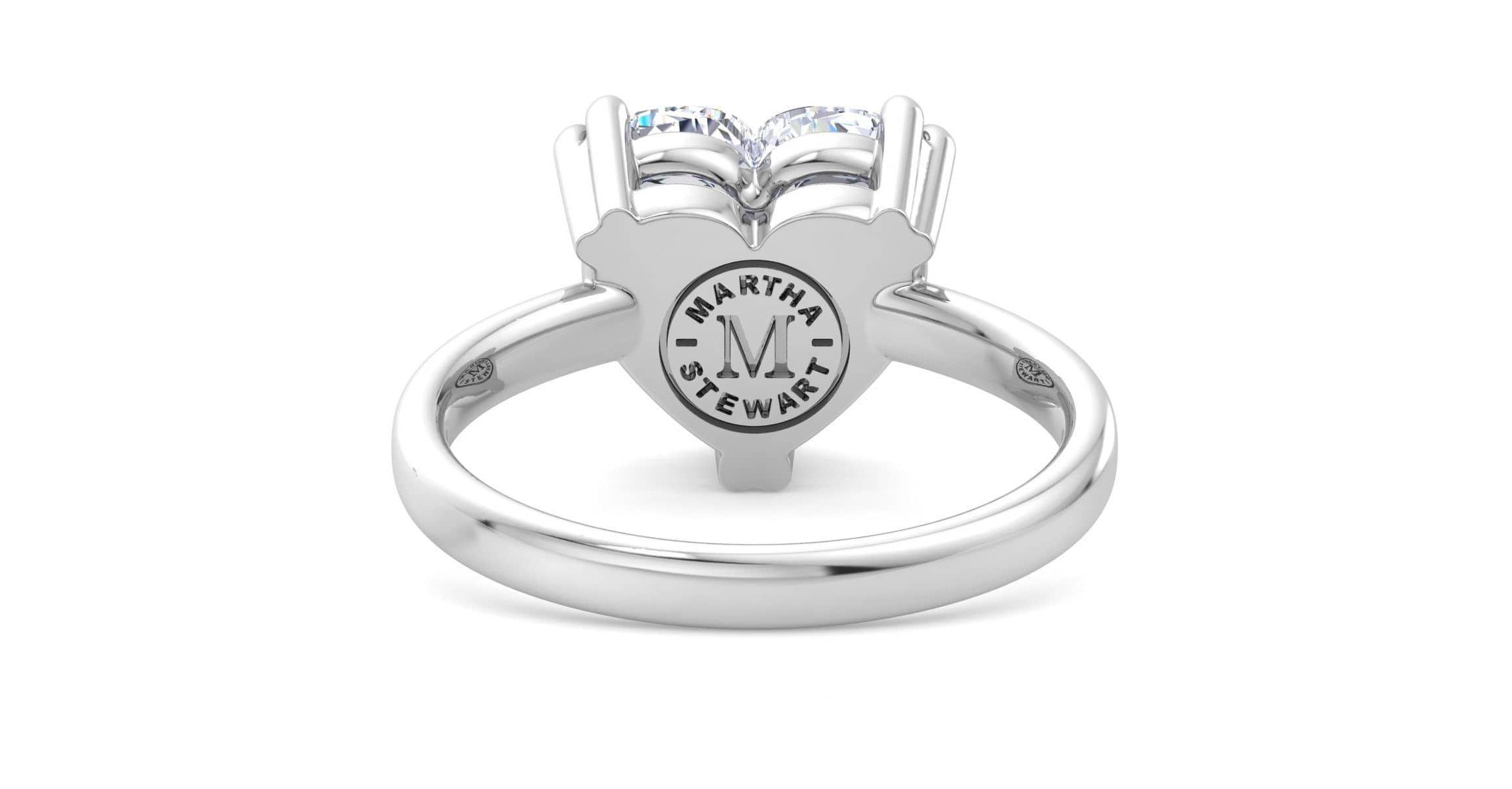 Lab Created 3 Carat Heart Shape Lab Grown Diamond Solitaire Engagement Ring Available in 14K White and Yellow Gold