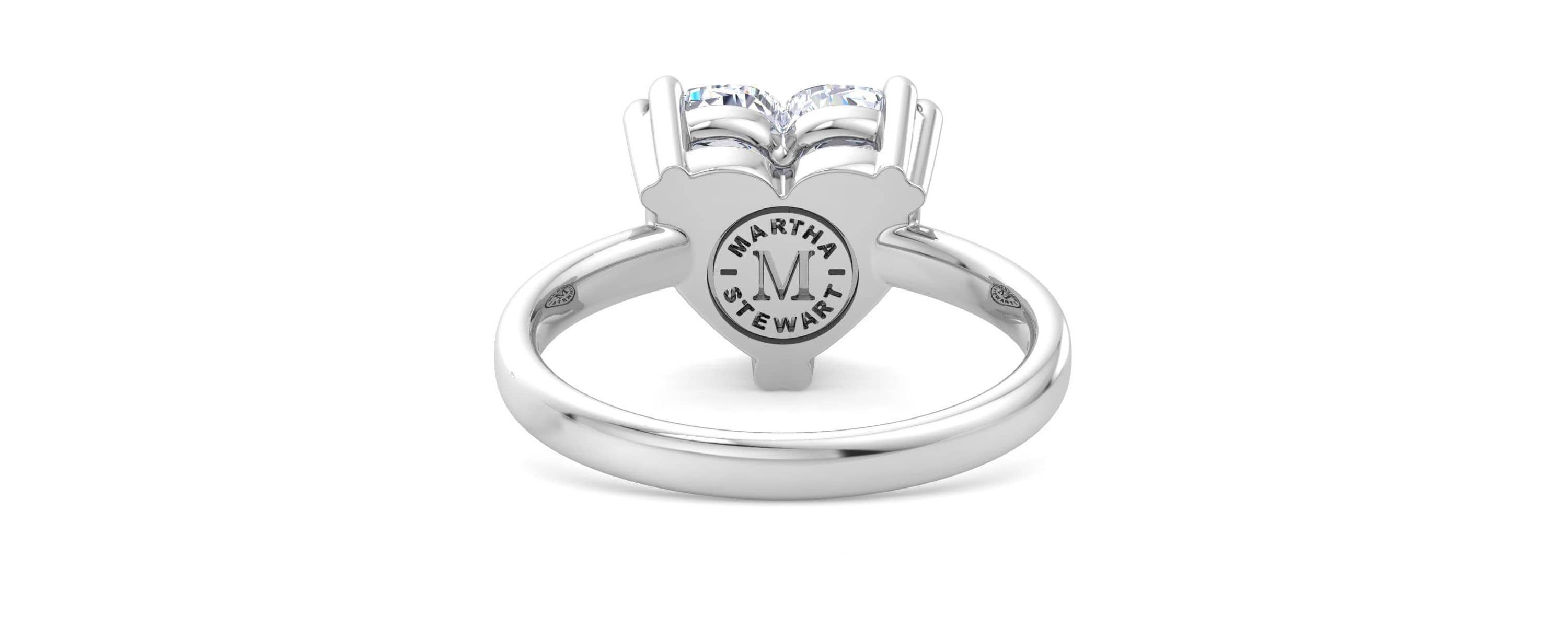 Lab Created 3 Carat Heart Shape Lab Grown Diamond Solitaire Engagement Ring Available in 14K White and Yellow Gold