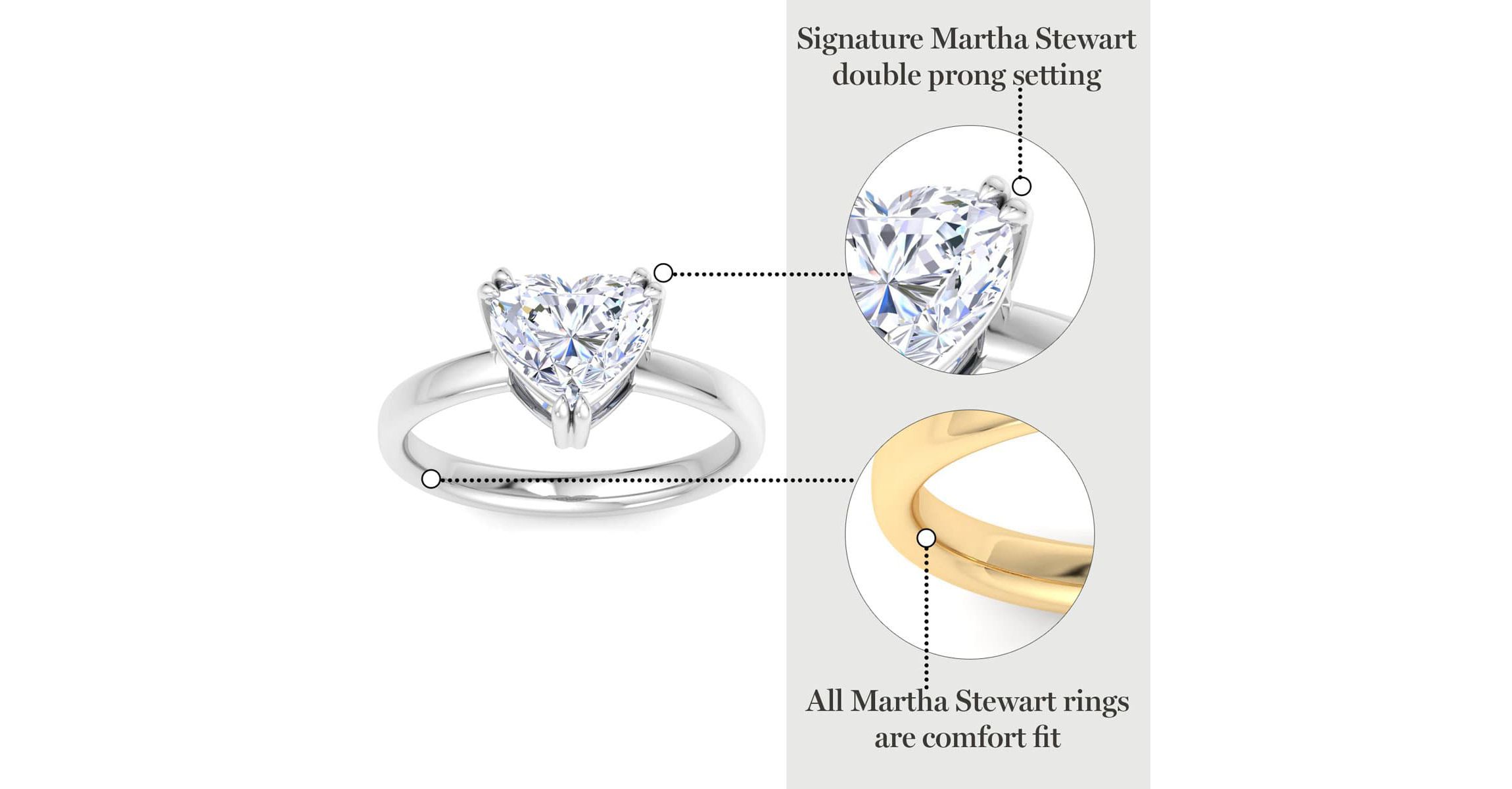 Lab Created 3 Carat Heart Shape Lab Grown Diamond Solitaire Engagement Ring Available in 14K White and Yellow Gold
