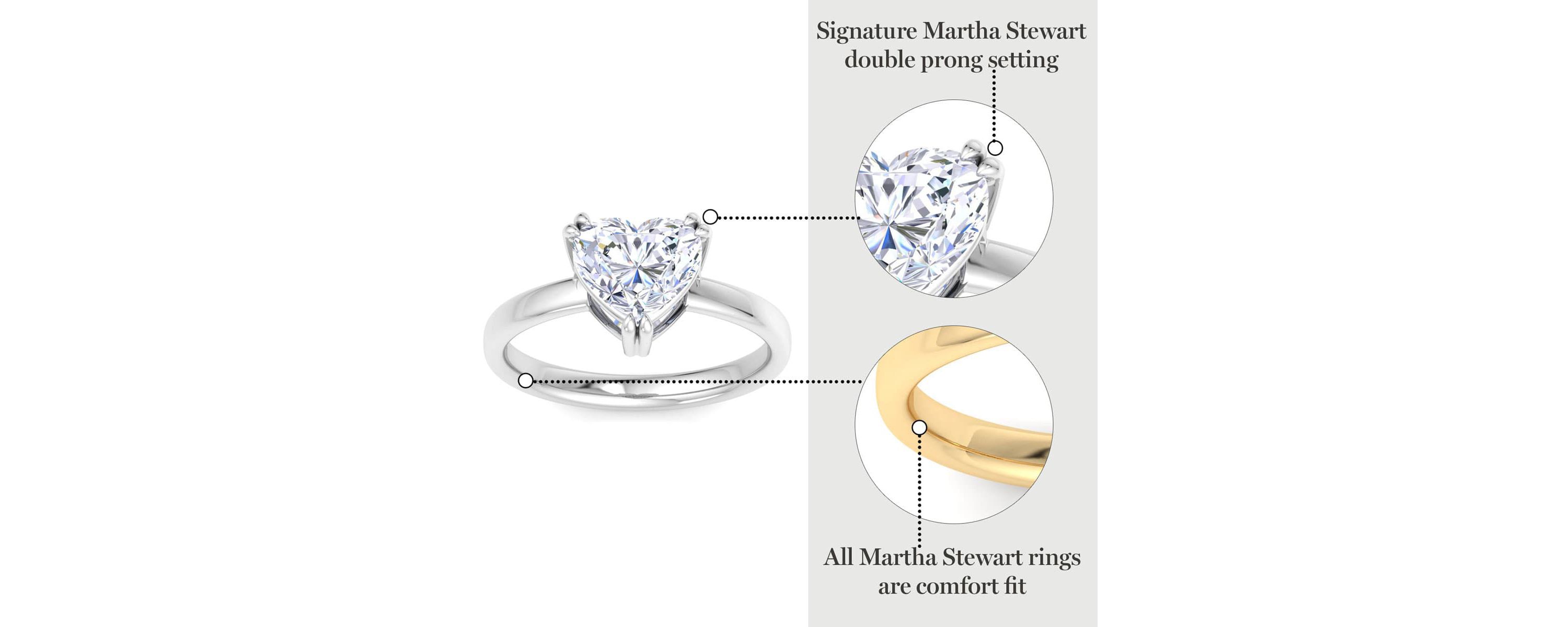 Lab Created 3 Carat Heart Shape Lab Grown Diamond Solitaire Engagement Ring Available in 14K White and Yellow Gold