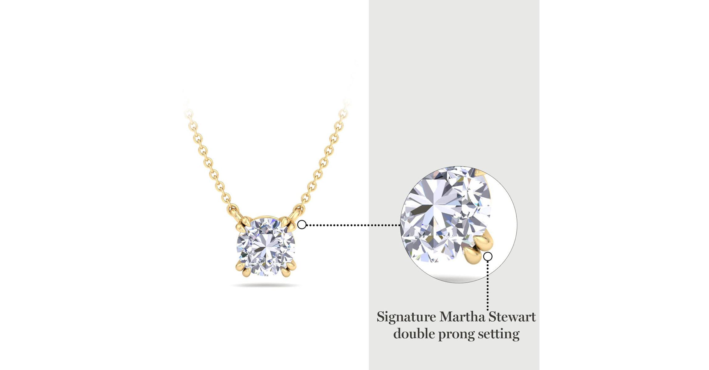 Lab Created 2 Carat Emerald Cut Lab Grown Diamond Solitaire Necklace Available In 14K White and Yellow Gold