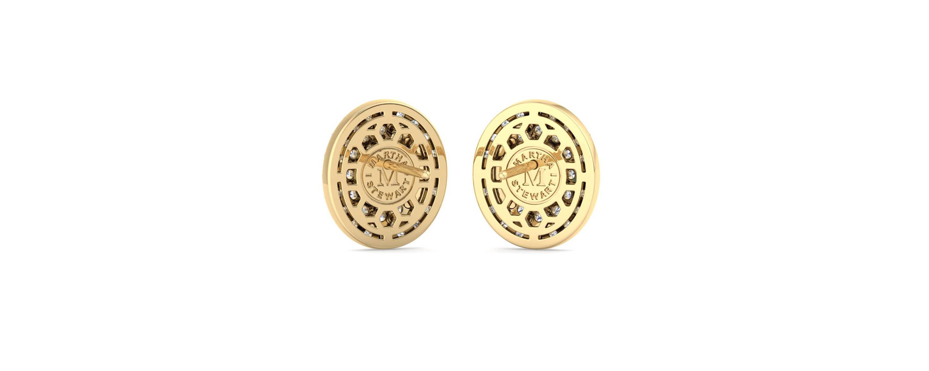 Lab Created 4 Carat Oval Shape Lab Grown Diamond Halo Stud Earrings Available In 14 Karat White Or Yellow Gold