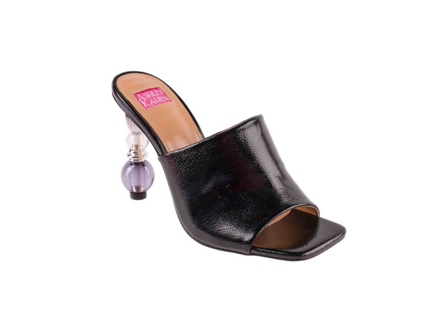 Fame, Metallic Crystal Ball Heel Mule