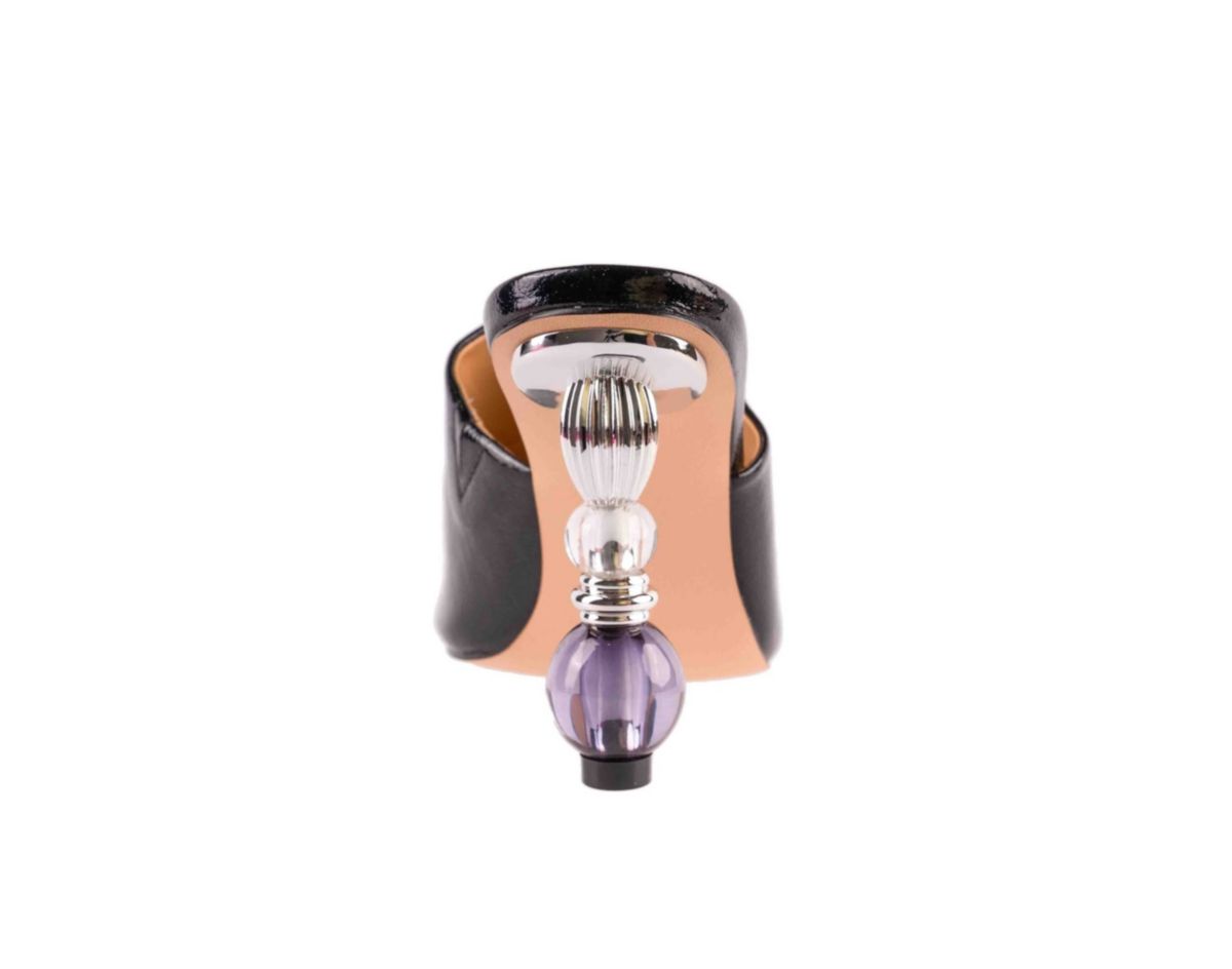 Fame, Metallic Crystal Ball Heel Mule