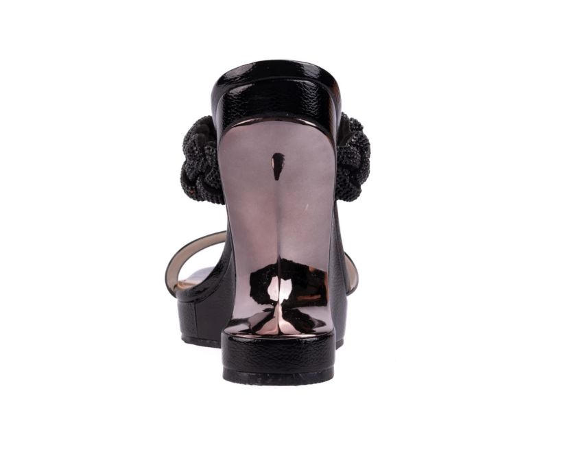 Melrose, Metallic Square Toe Wedge Microstones Band