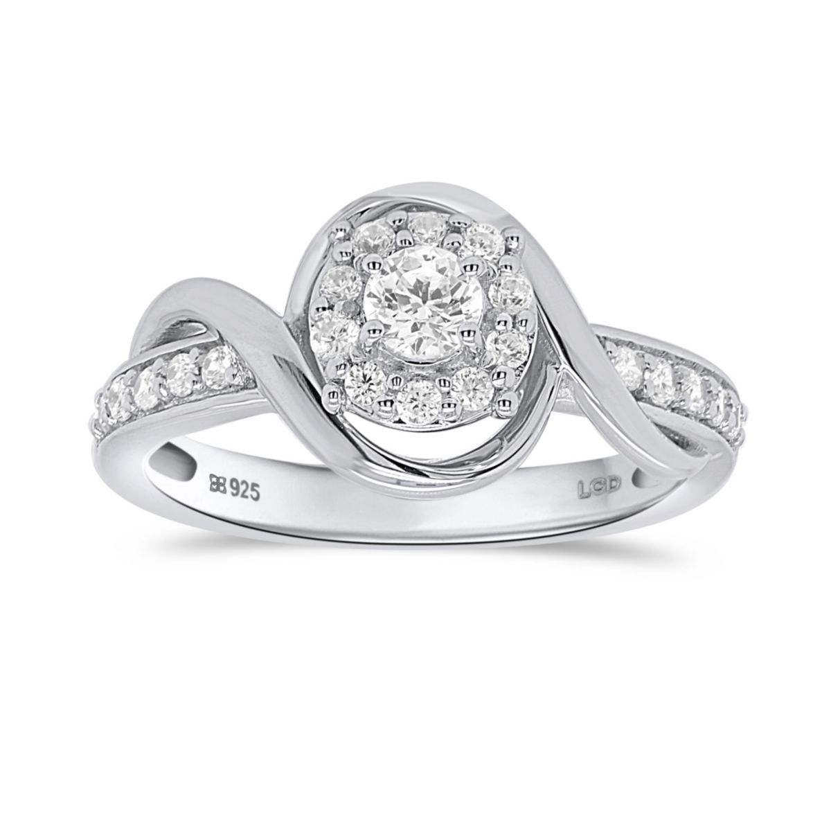 Lab Created 1/2CTW Lab Grown Diamond Fashion Ring In Sterling Silver