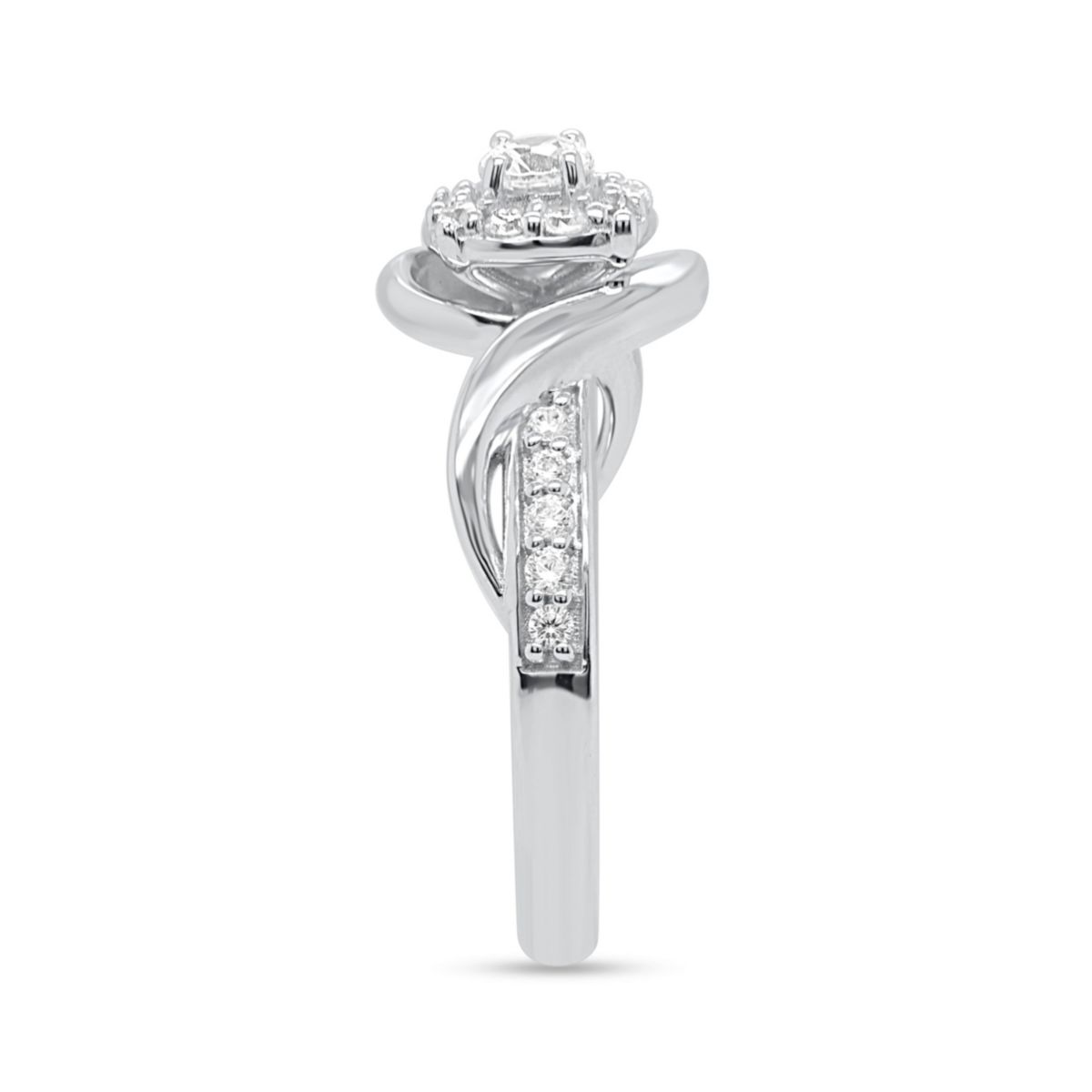 Lab Created 1/2CTW Lab Grown Diamond Fashion Ring In Sterling Silver