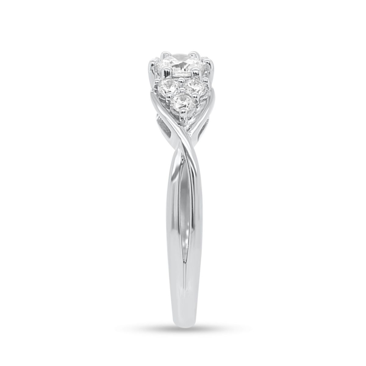 Lab Created 1/2CTW Lab Grown Diamond Promise Ring In Sterling Silver