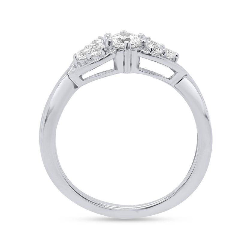 Lab Created 1/2CTW Lab Grown Diamond Promise Ring In Sterling Silver