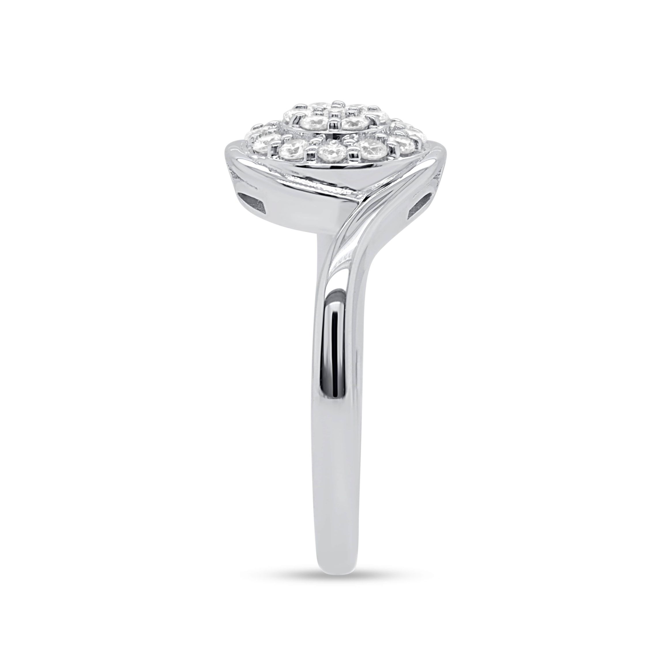 Lab Created 1/3CTW Lab Grown Diamond Fashion Ring In Sterling Silver