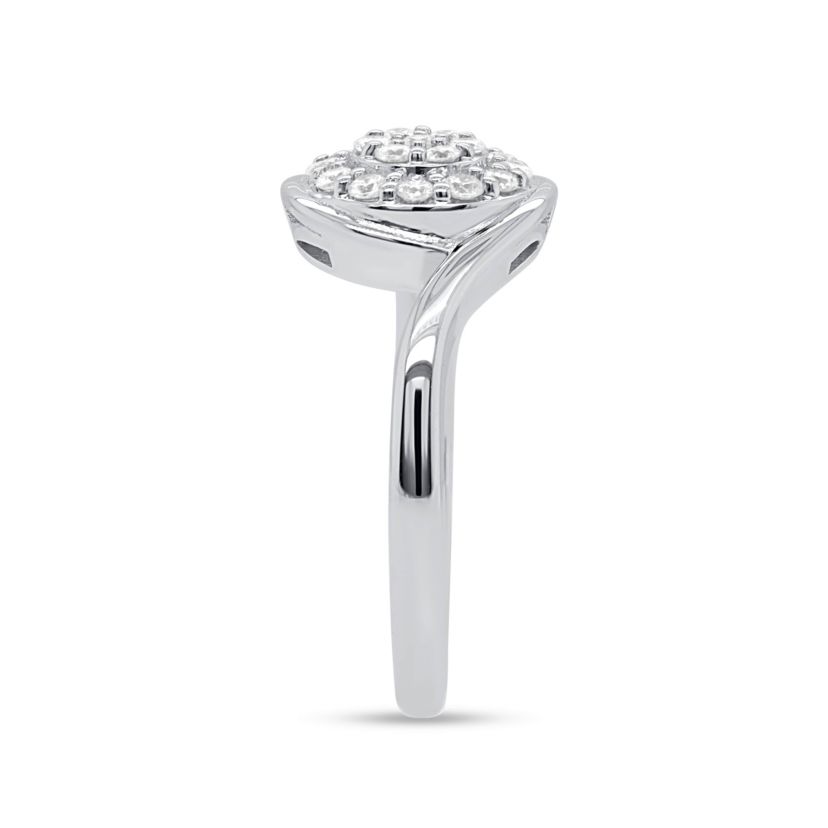 Lab Created 1/3CTW Lab Grown Diamond Fashion Ring In Sterling Silver