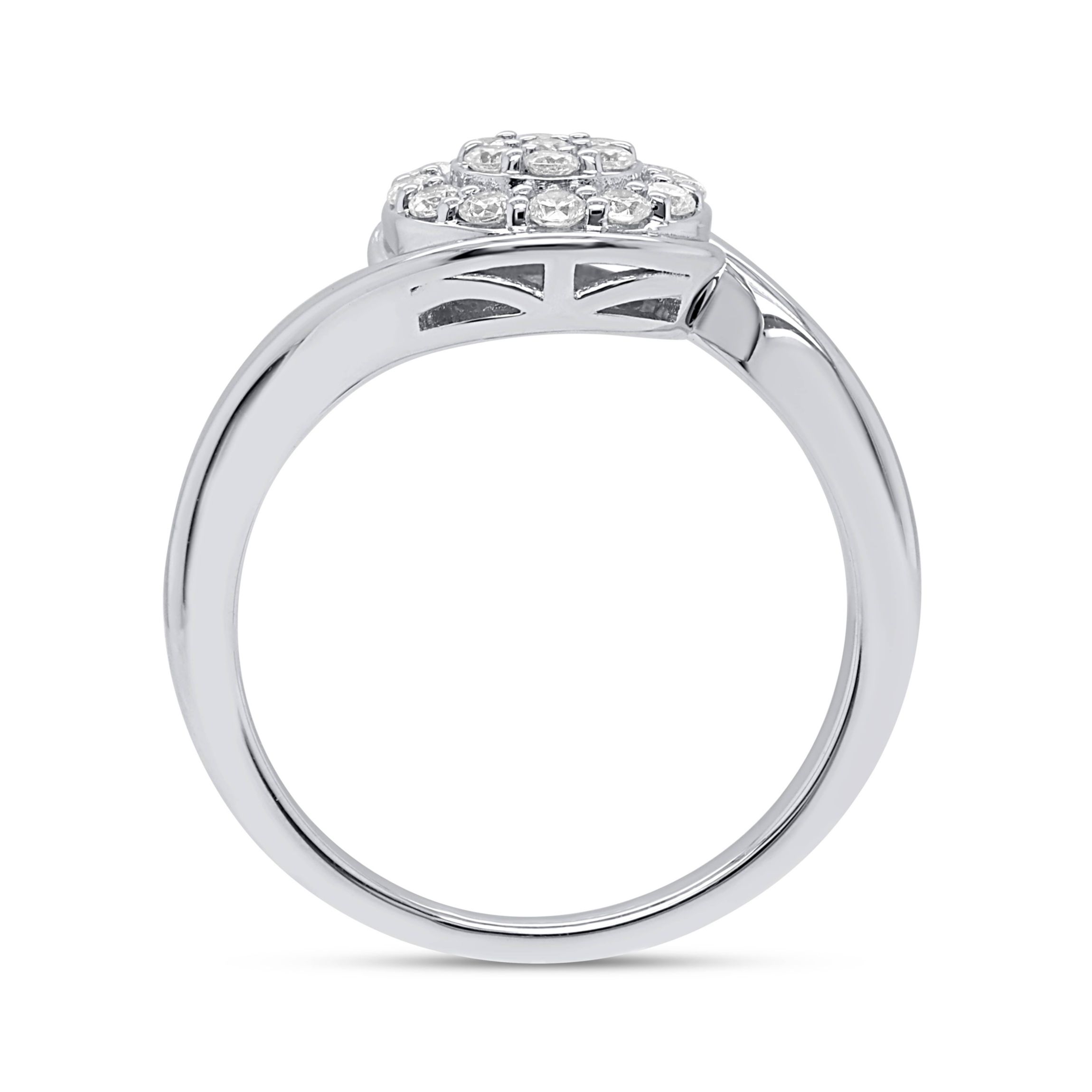 Lab Created 1/3CTW Lab Grown Diamond Fashion Ring In Sterling Silver