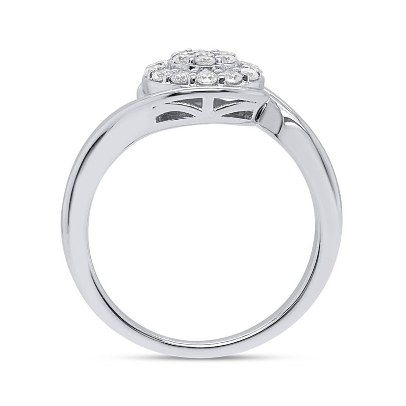 Lab Created 1/3CTW Lab Grown Diamond Fashion Ring In Sterling Silver