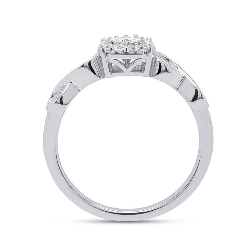 Lab Created 3/8CTW Lab Grown Diamond Promise Ring In Sterling Silver