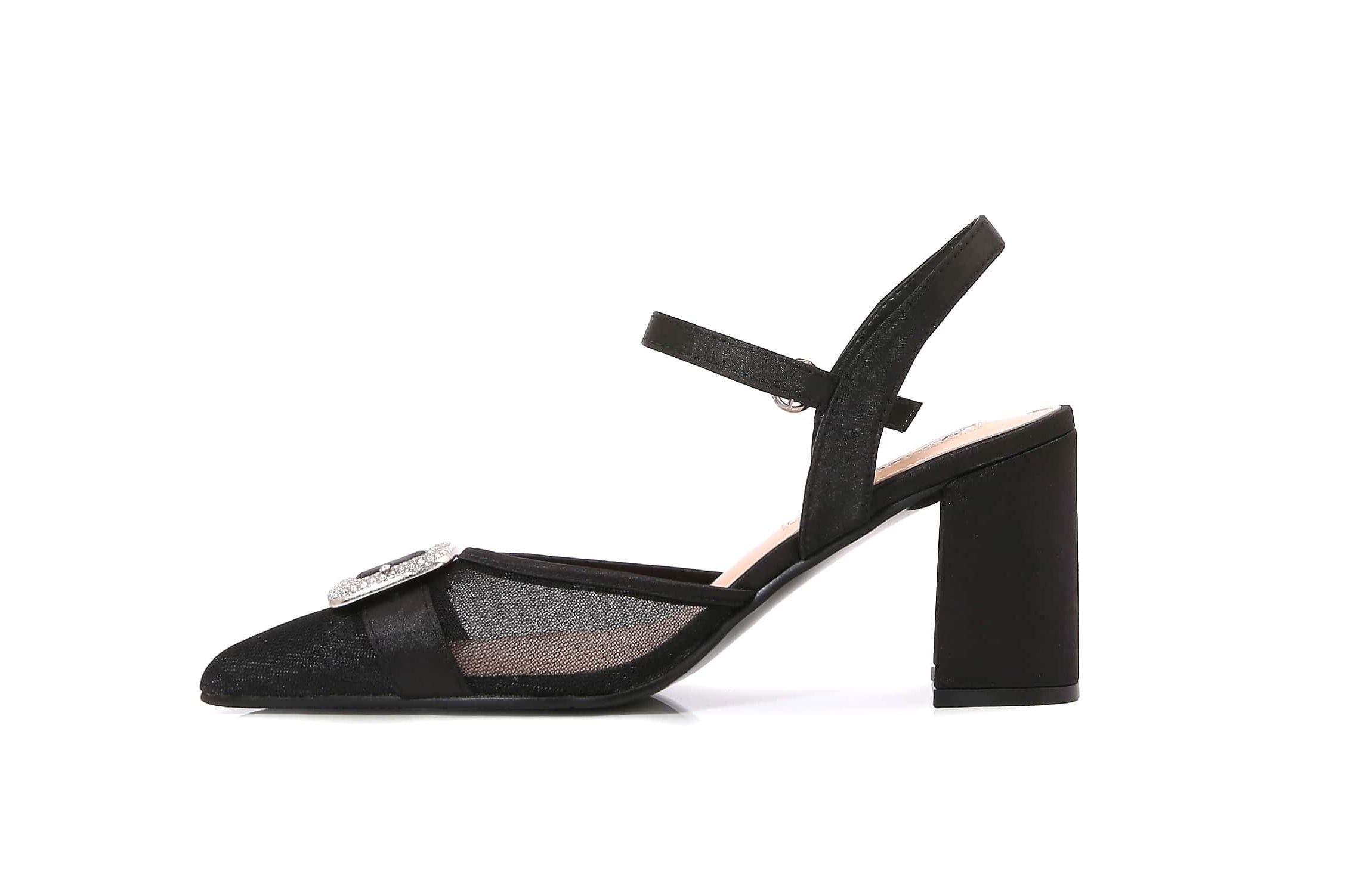 Bianca, Rhinestone Buckle Pump