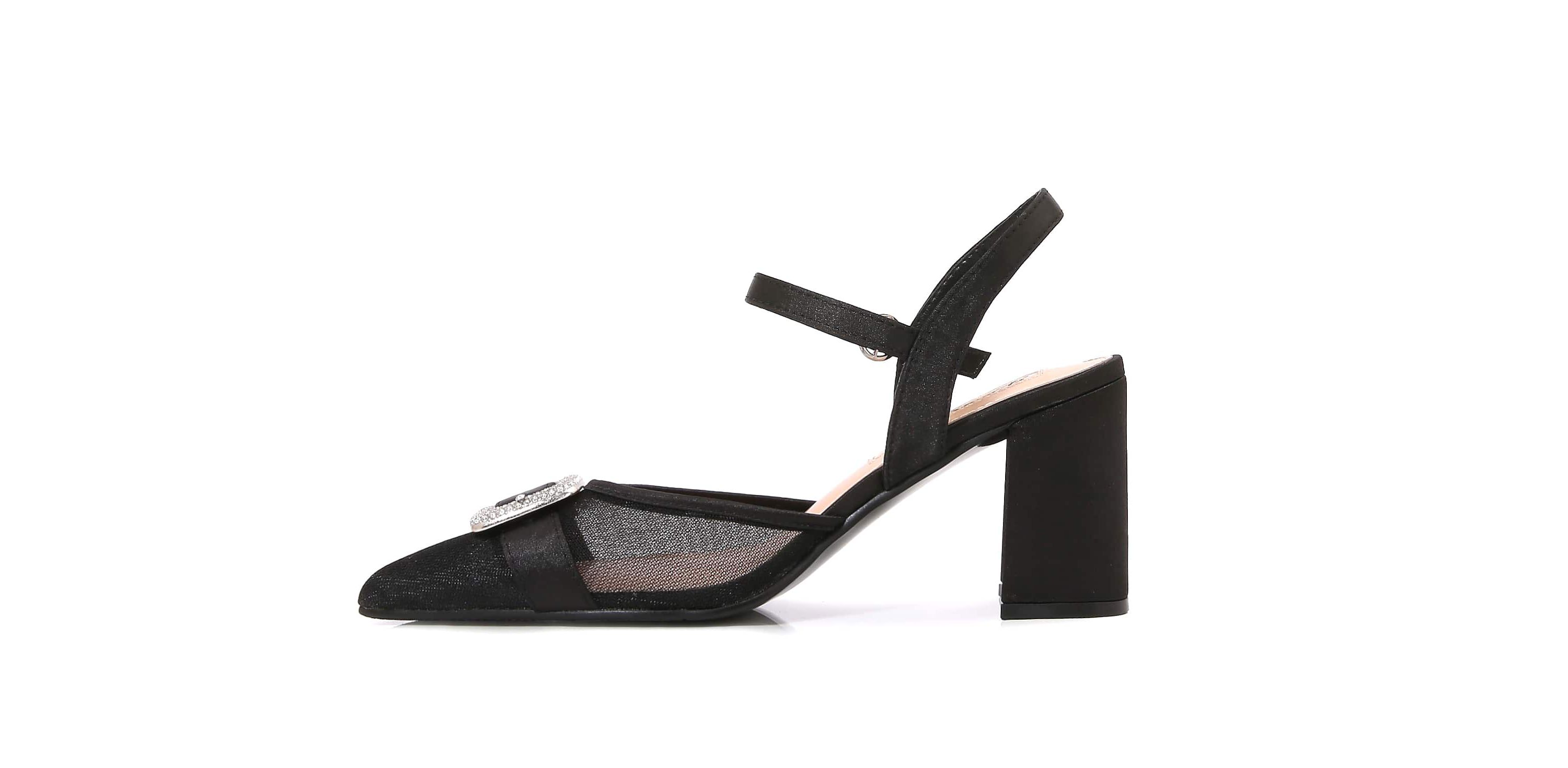 Bianca, Rhinestone Buckle Pump