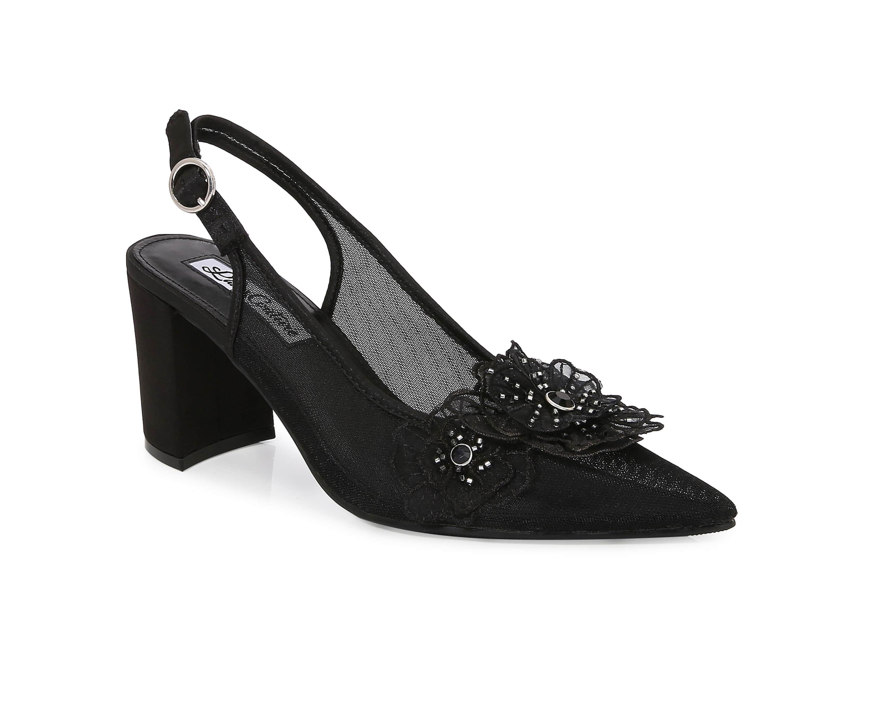 Ballroom, Flower Mesh Slingback