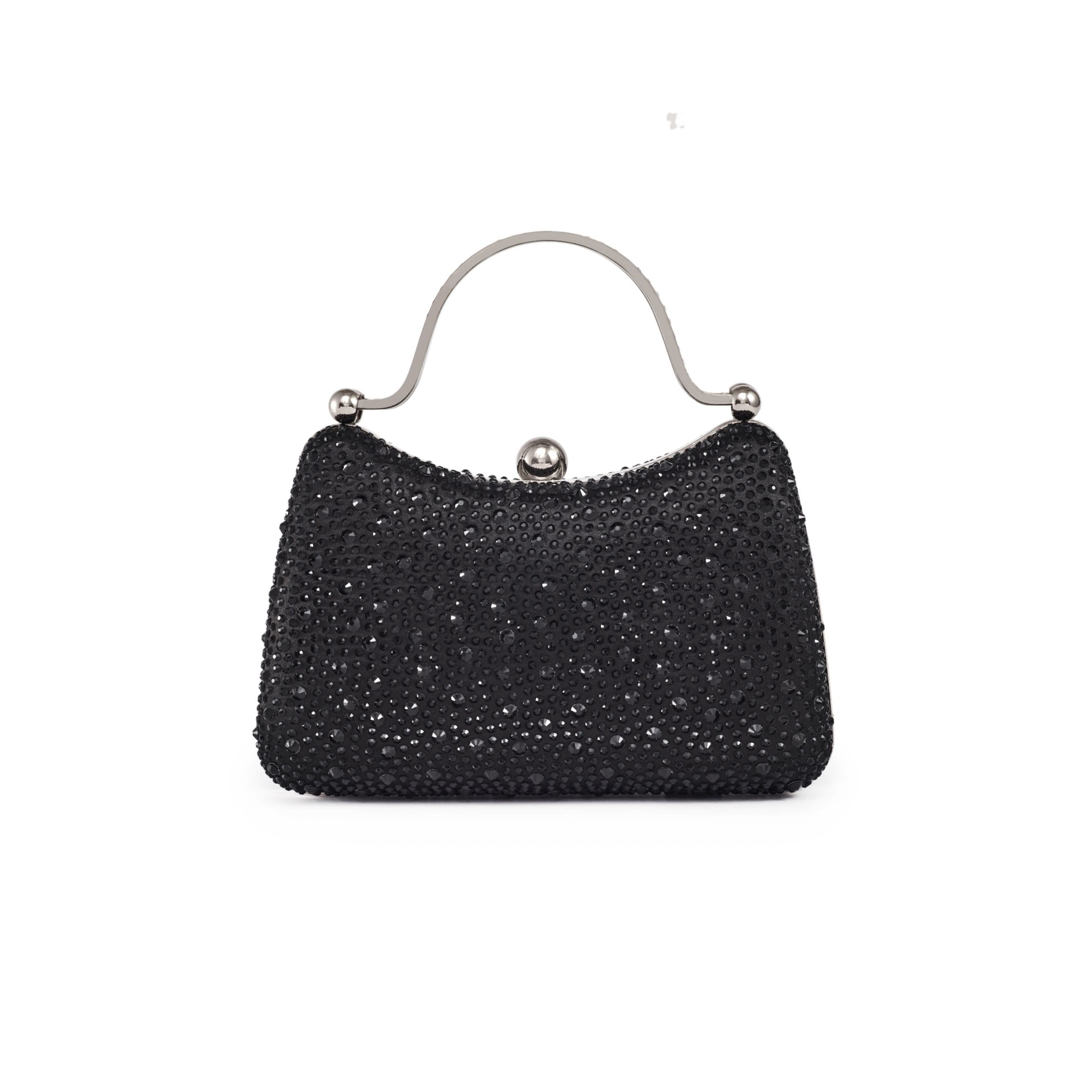 Aria, Double Metal Handles Dazzling Evening Bag