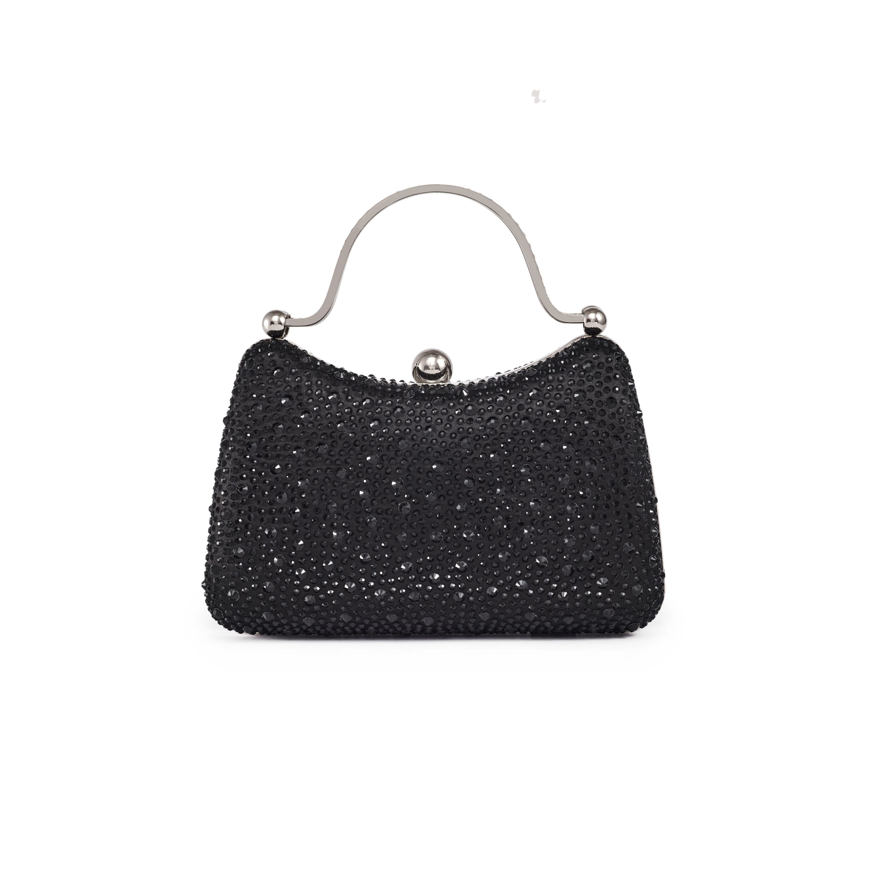 Aria, Double Metal Handles Dazzling Evening Bag