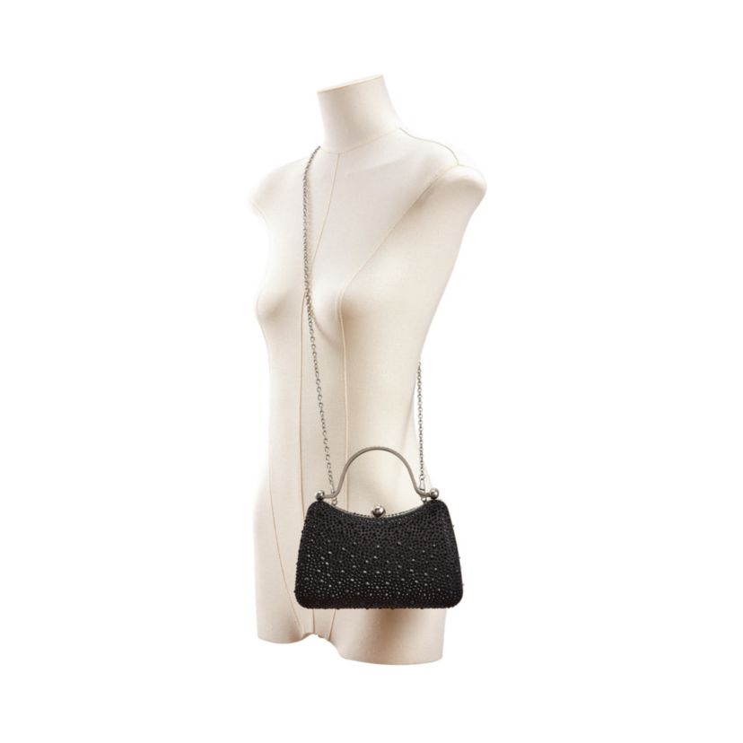Aria, Double Metal Handles Dazzling Evening Bag