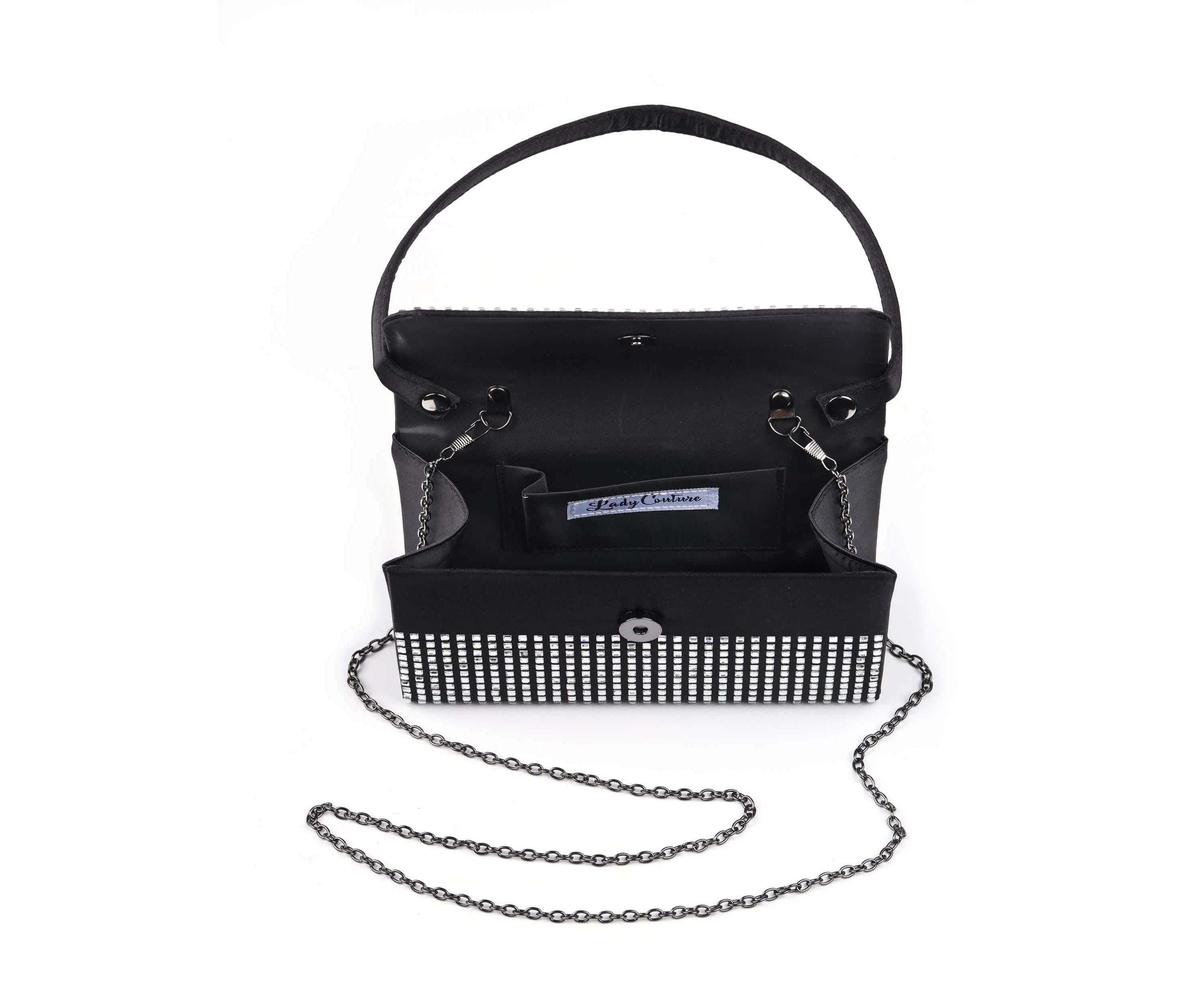Shana, Rhinestone Covered Satin Handbag
