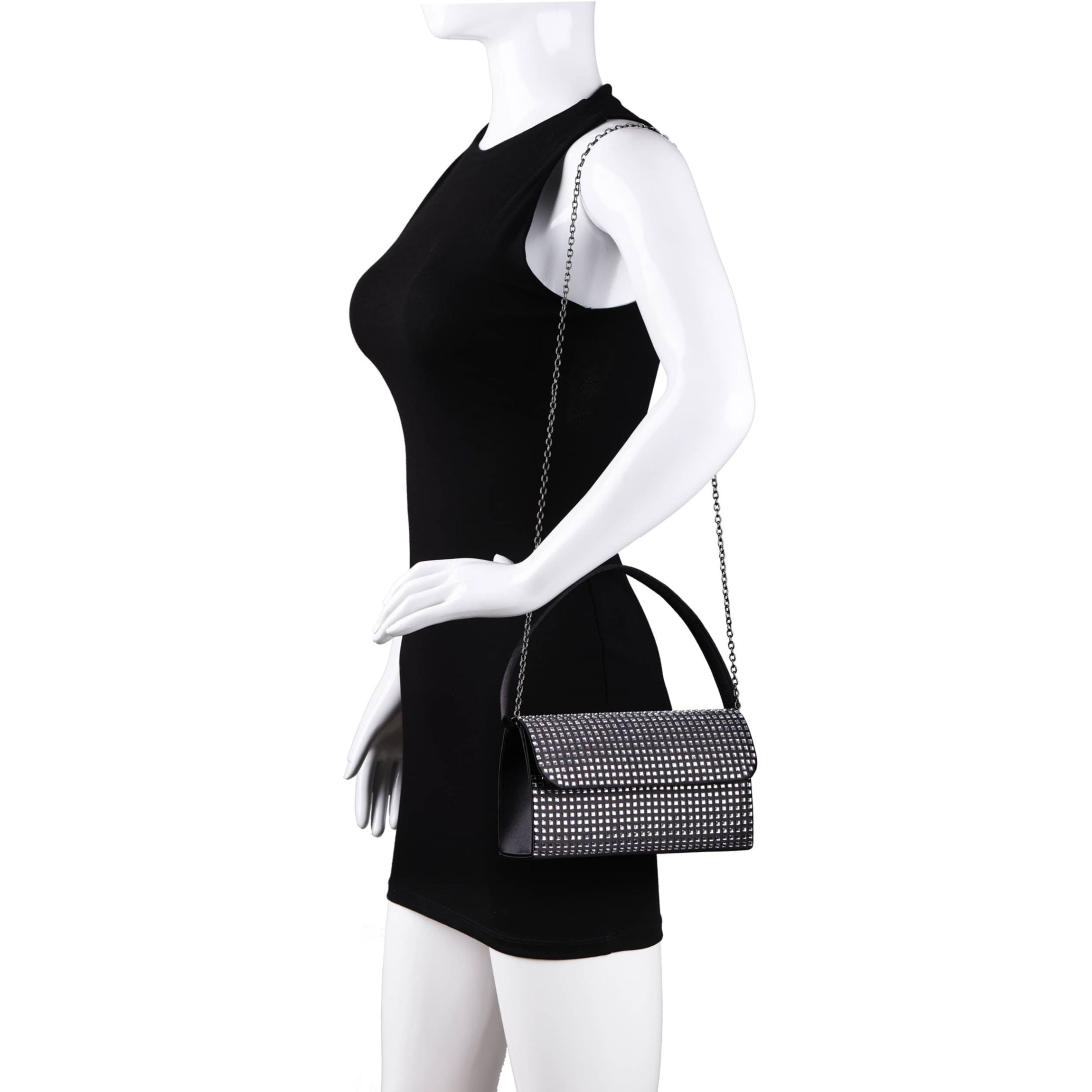 Shana, Rhinestone Covered Satin Handbag