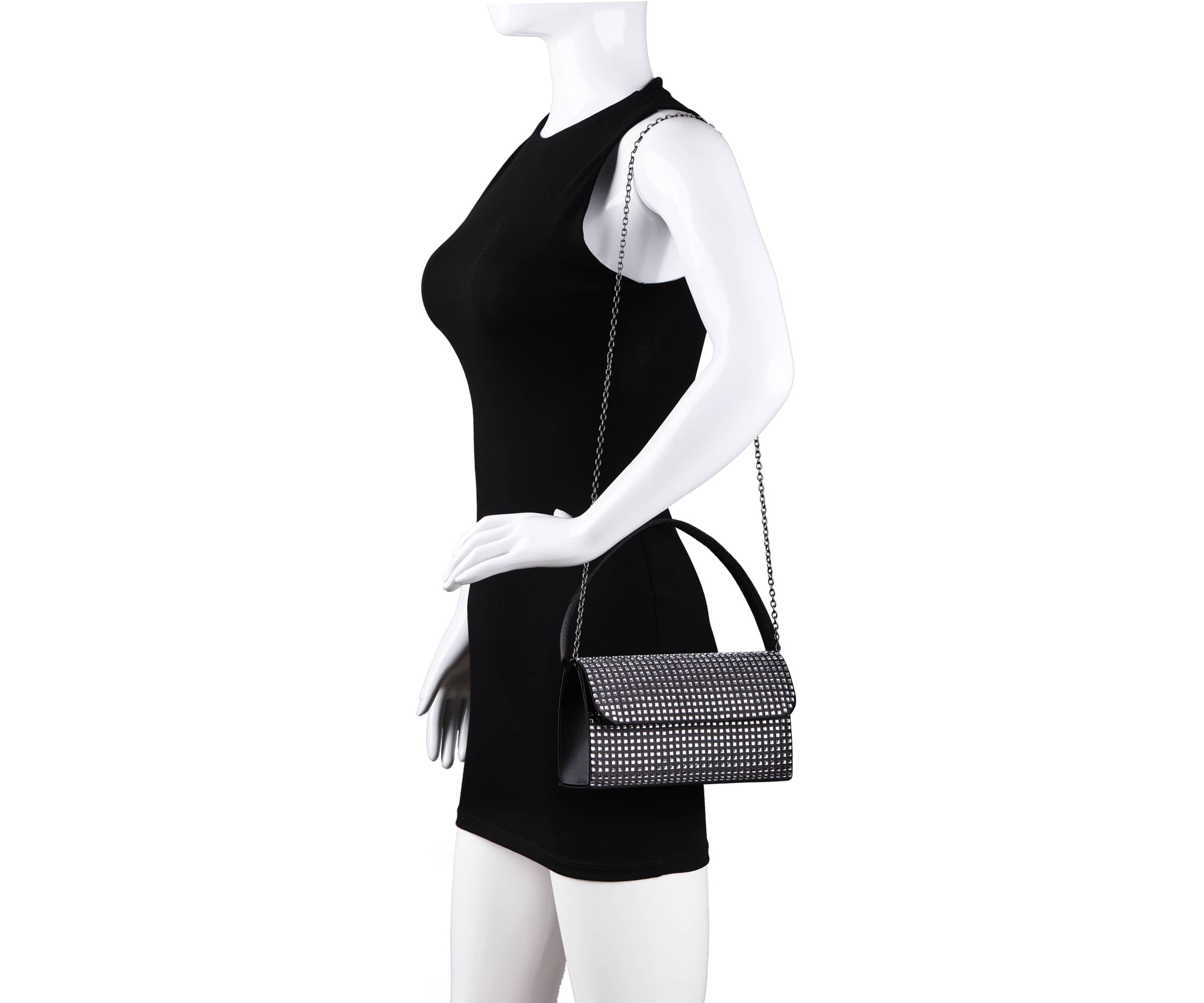 Shana, Rhinestone Covered Satin Handbag