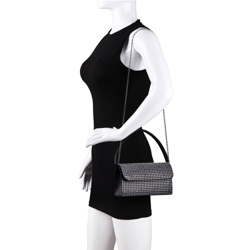 Shana, Rhinestone Covered Satin Handbag