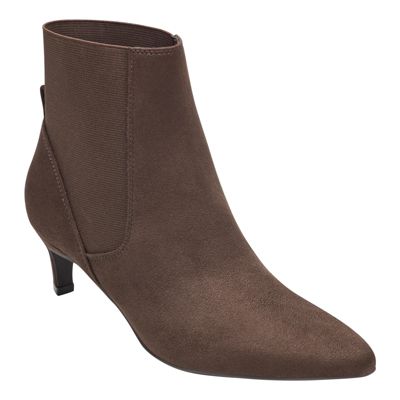 Bandolino Women's Celebrate Pointy Toe Dress Ankle Booties, Dark Brown, 7.5M