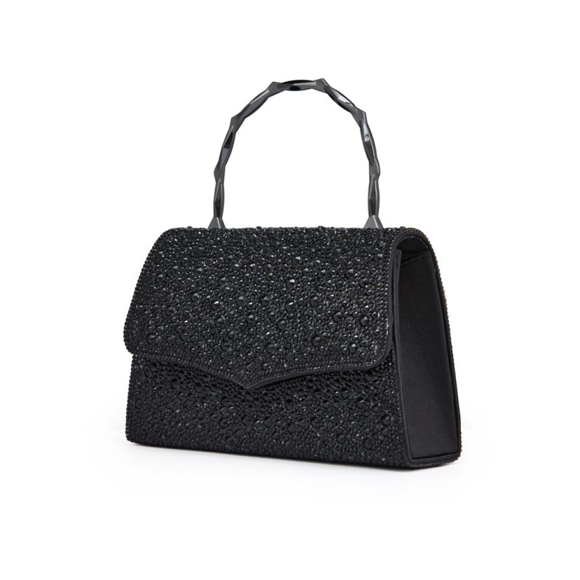 Ashley, Chic Evening Bag With Bamboo Handle