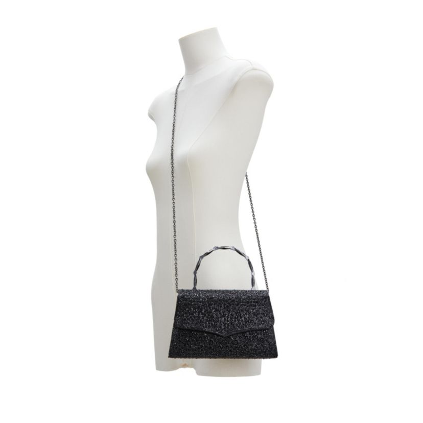 Ashley, Chic Evening Bag With Bamboo Handle